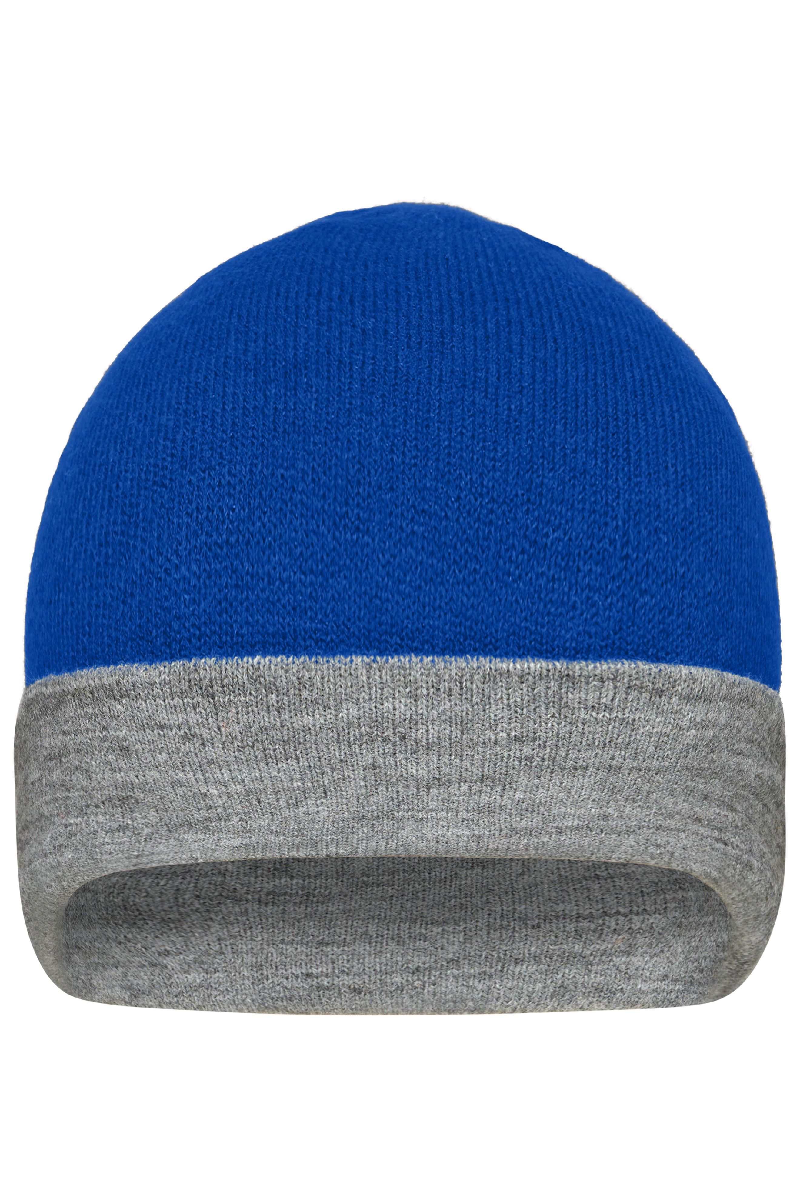 Reversible Beanie MB7400 Wendemütze mit breitem Kontrastumschlag
