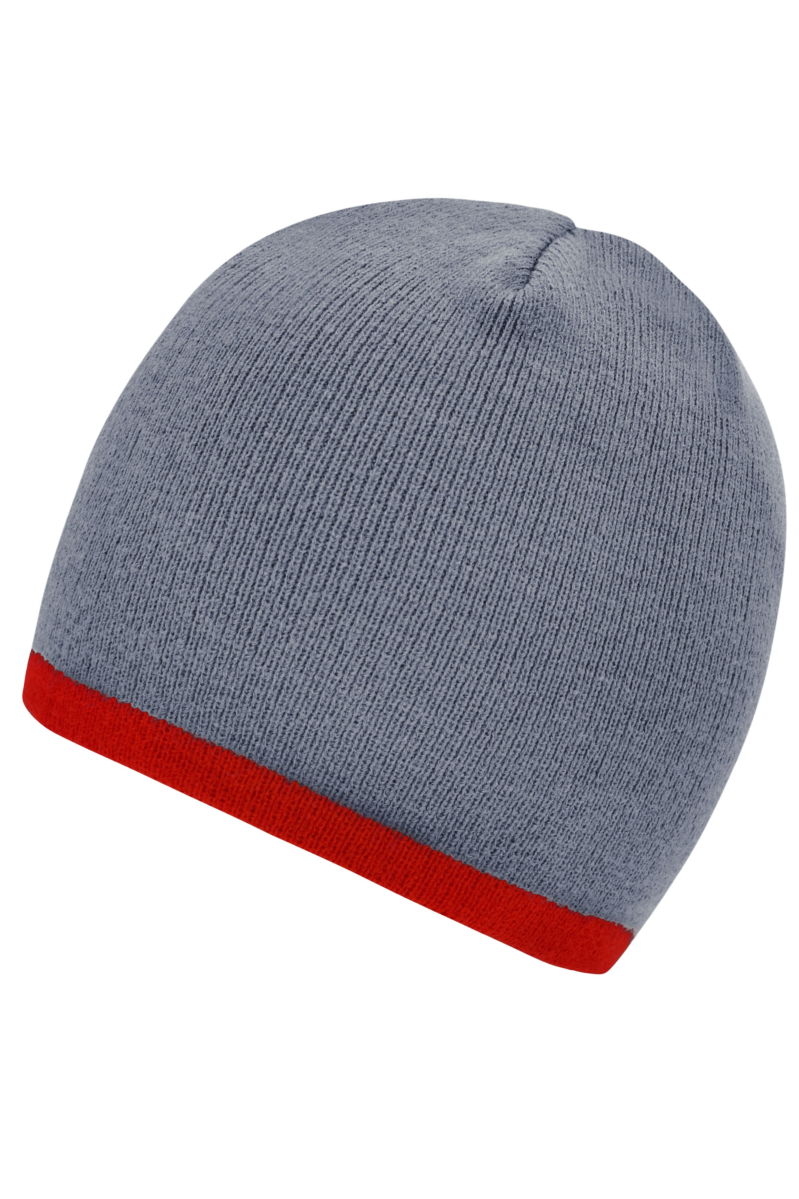 Beanie with Contrasting Border MB7584 Enganliegende Strickmütze ohne Umschlag