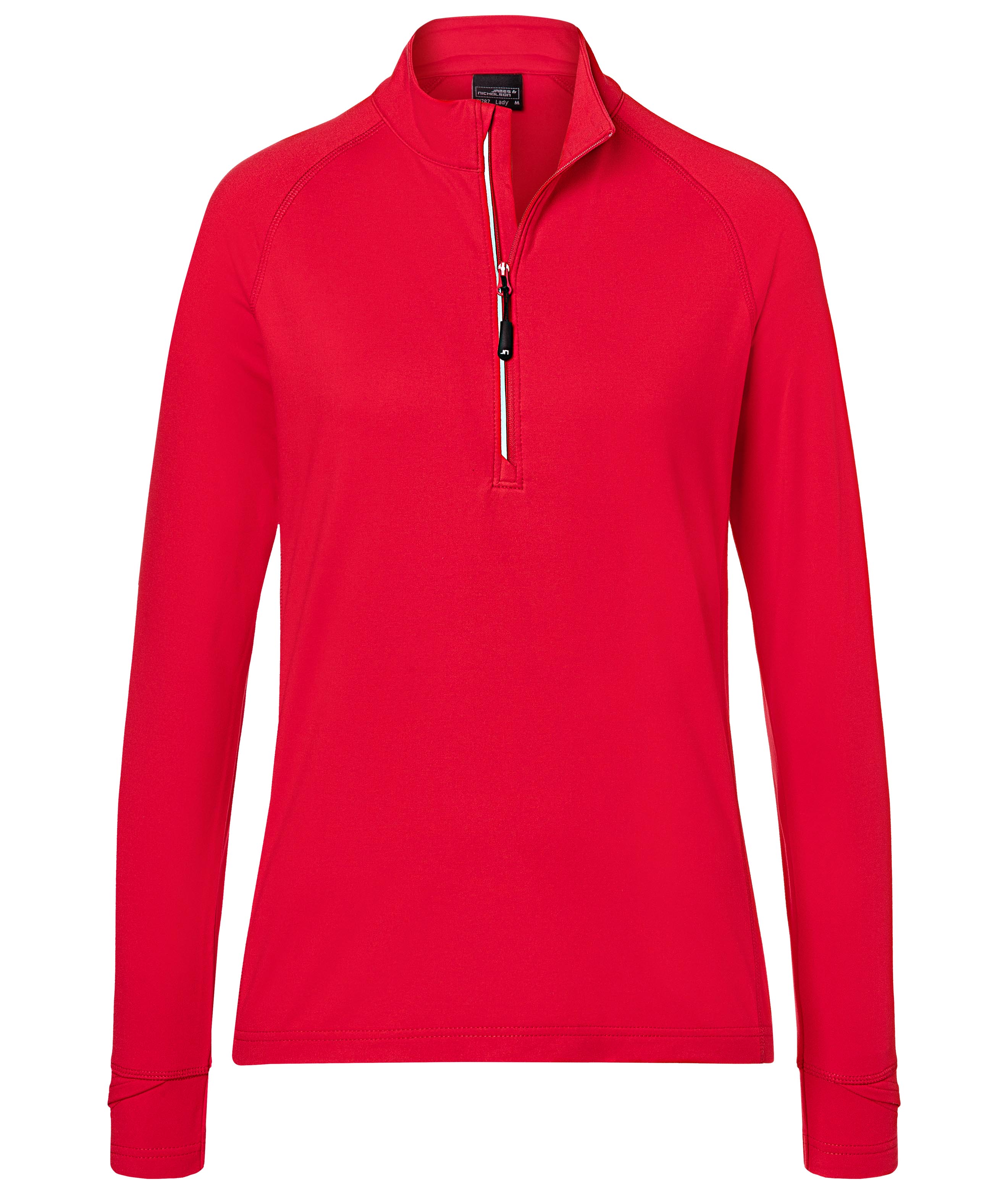 Ladies' Sports  Shirt Half-Zip JN787 Langarm-Shirt mit Reißverschluss für Sport und Freizeit