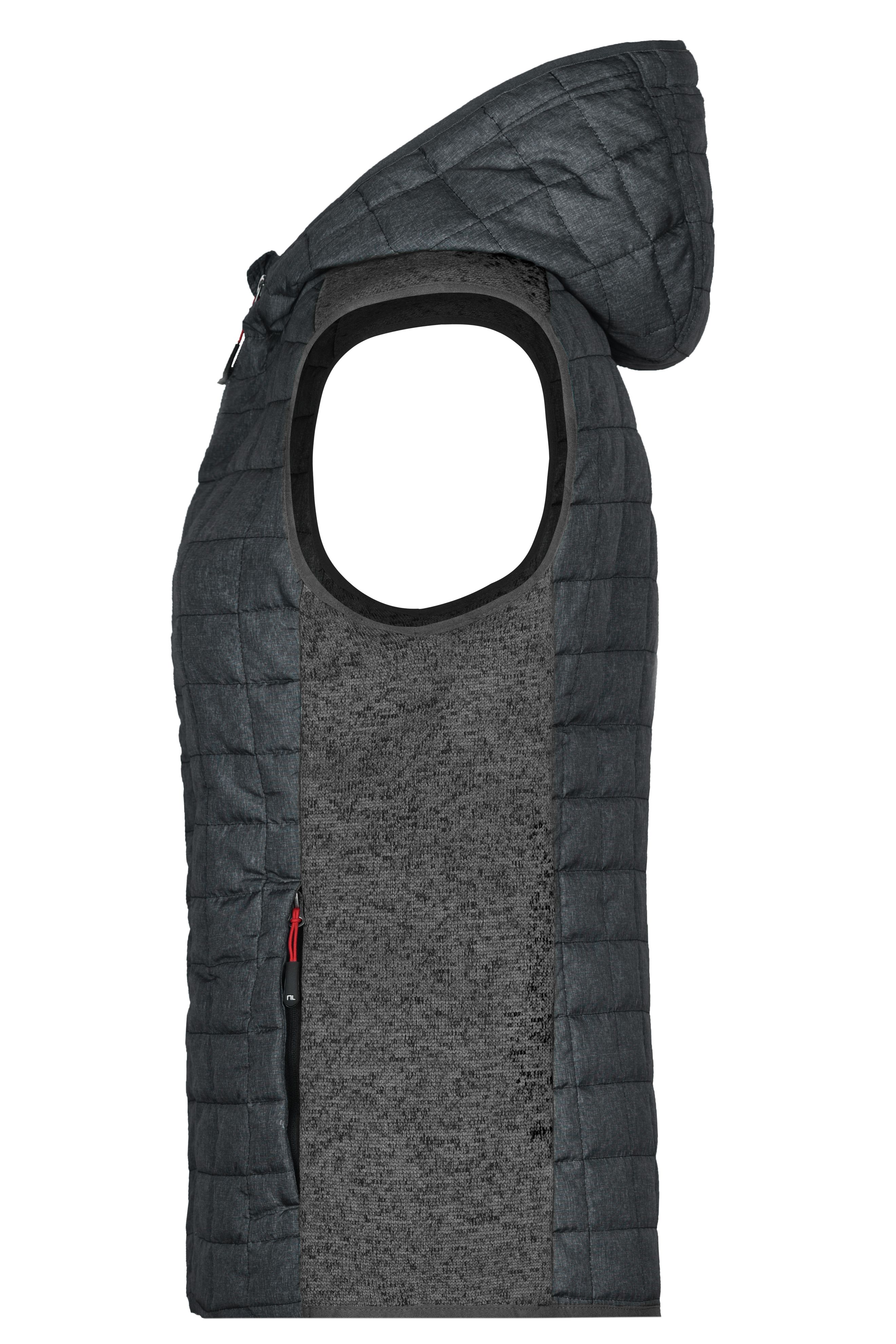 Ladies' Knitted Hybrid Vest JN767 Weste im stylischen Materialmix