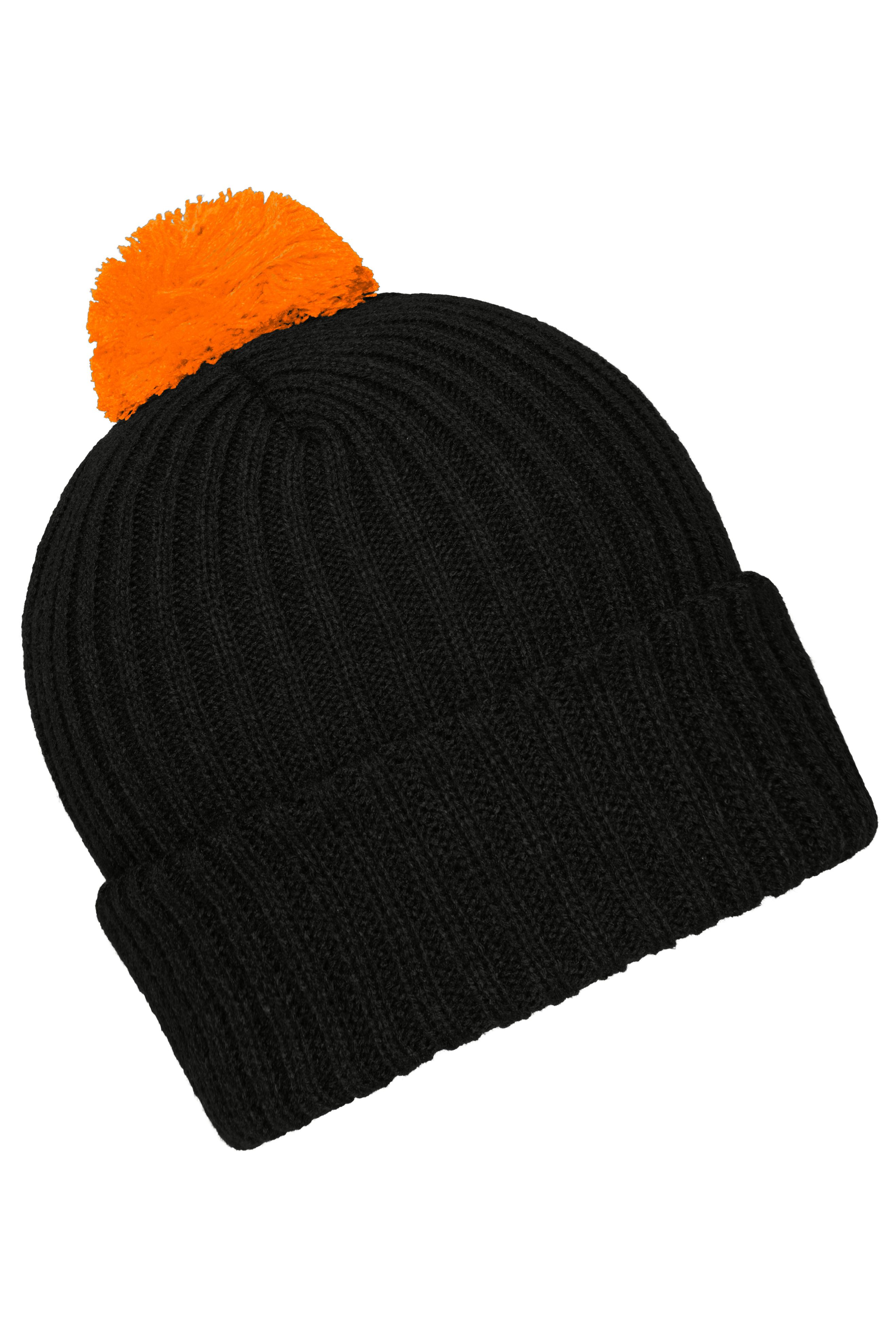 Knitted Cap with Pompon MB7540 Trendige Pomponmütze in vielen Farben
