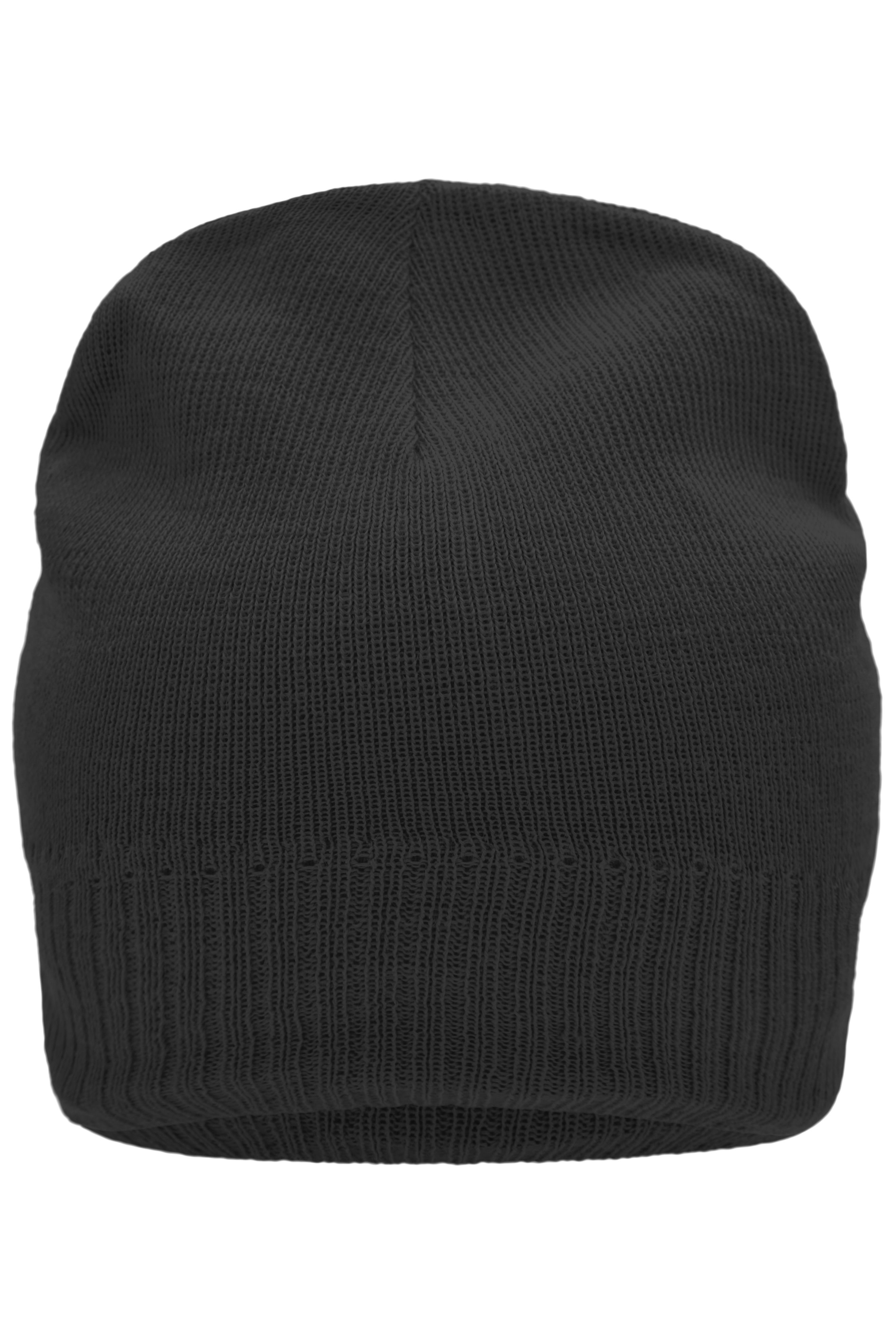 Knitted Beanie with Fleece Inset MB7925 Strickmütze mit Fleece Einsatz im Stirnbereich