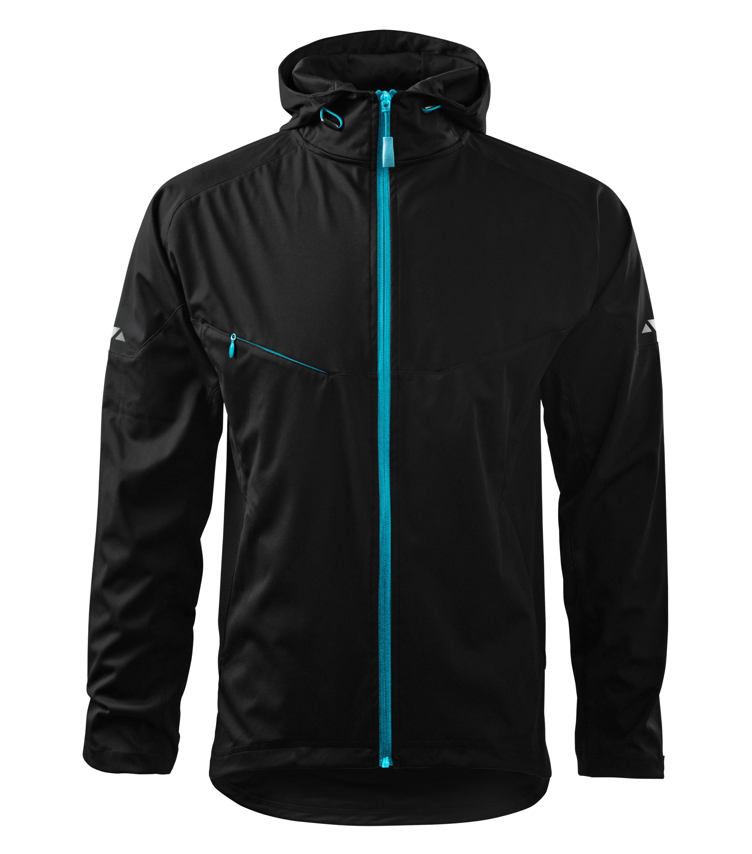 Herren Softshelljacke - COOL 515 - Brusttasche mit verstecktem Reißverschluss und Ärmelsaum mit Klettverschluss - Softshelljacke für Herren