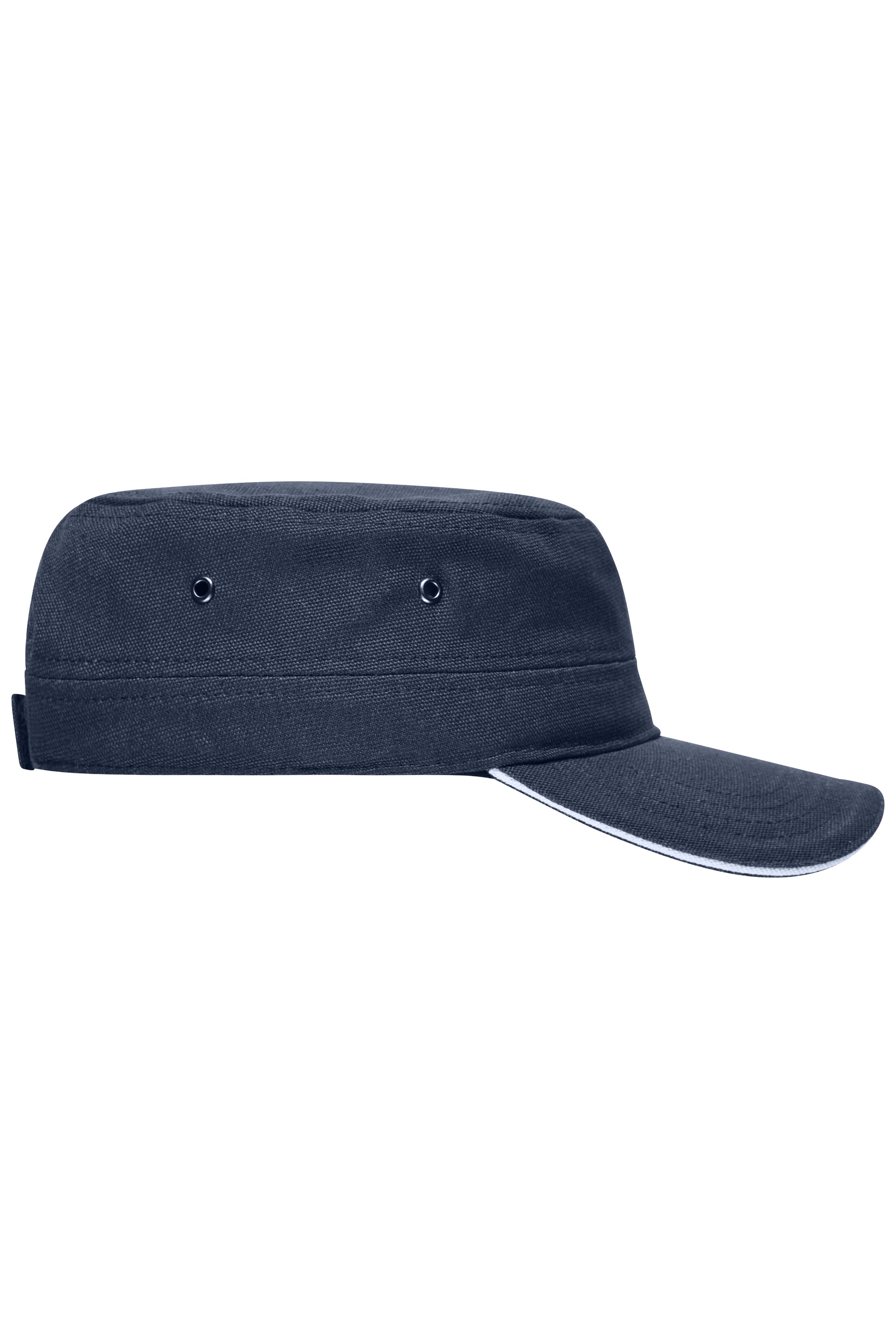 Military Sandwich Cap MB6555 Sandwich Cap im Military-Stil aus robustem Baumwollcanvas