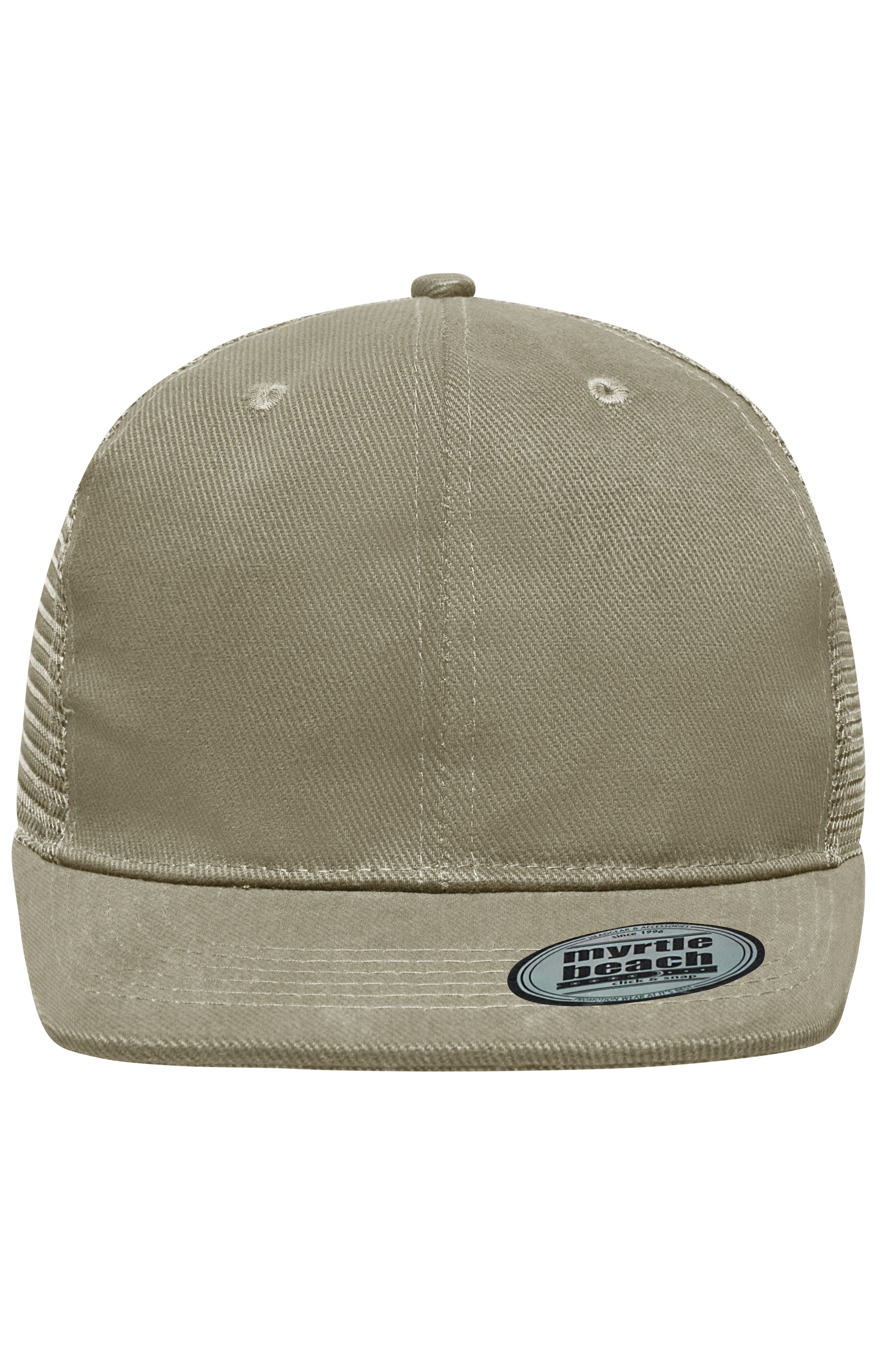 6 Panel Flat Peak Cap MB6509 6 Panel Mesh Cap mit flachem Schild