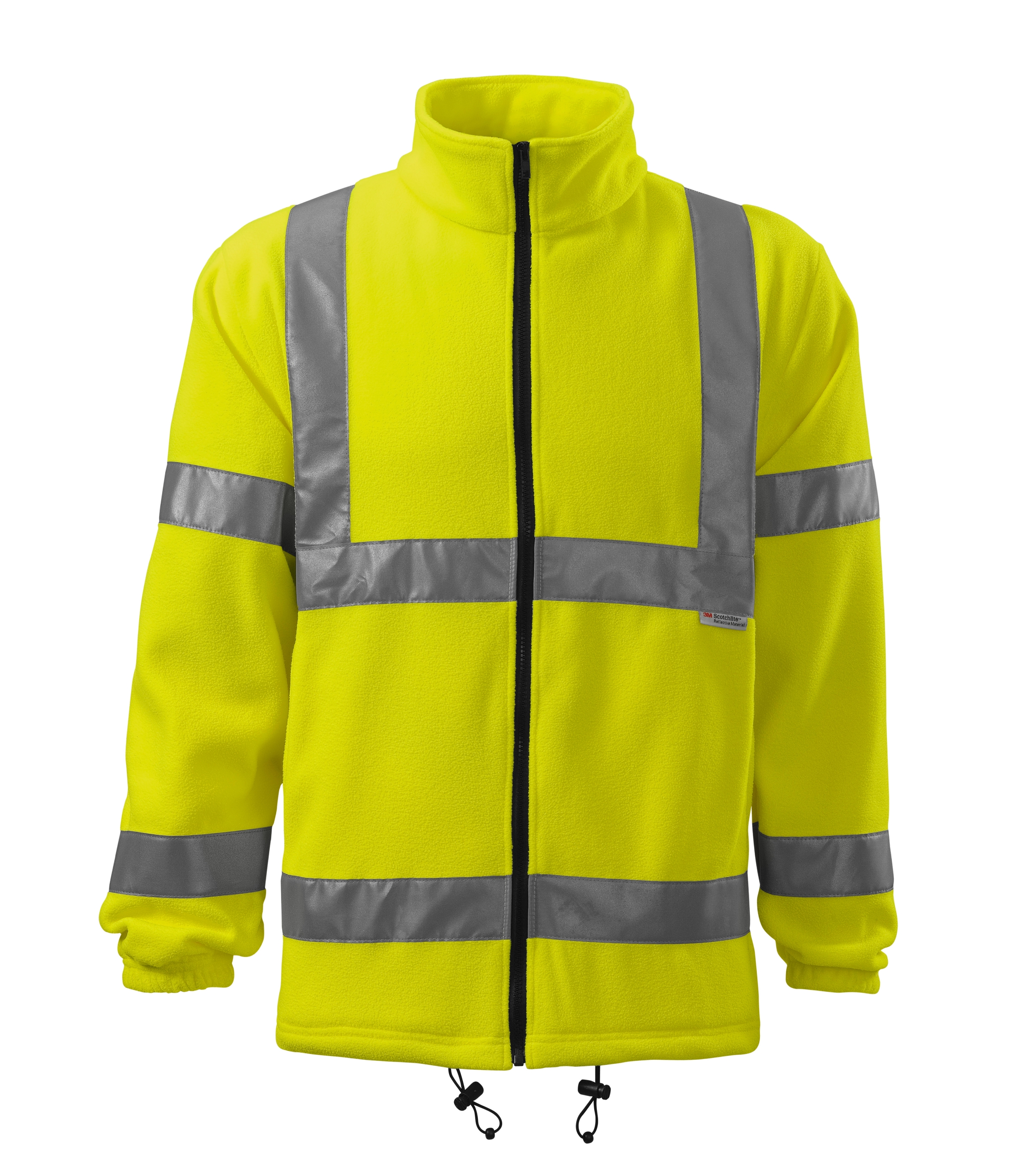 Herren / Damen Warnschutzjacke in gelb oder orange - HV FLEECE JACKET5V1 - hochsichtbar und Leistentaschen mit Krampenreißvershluss - warnschutz  Arbeitsjacke für Damen und Herren 