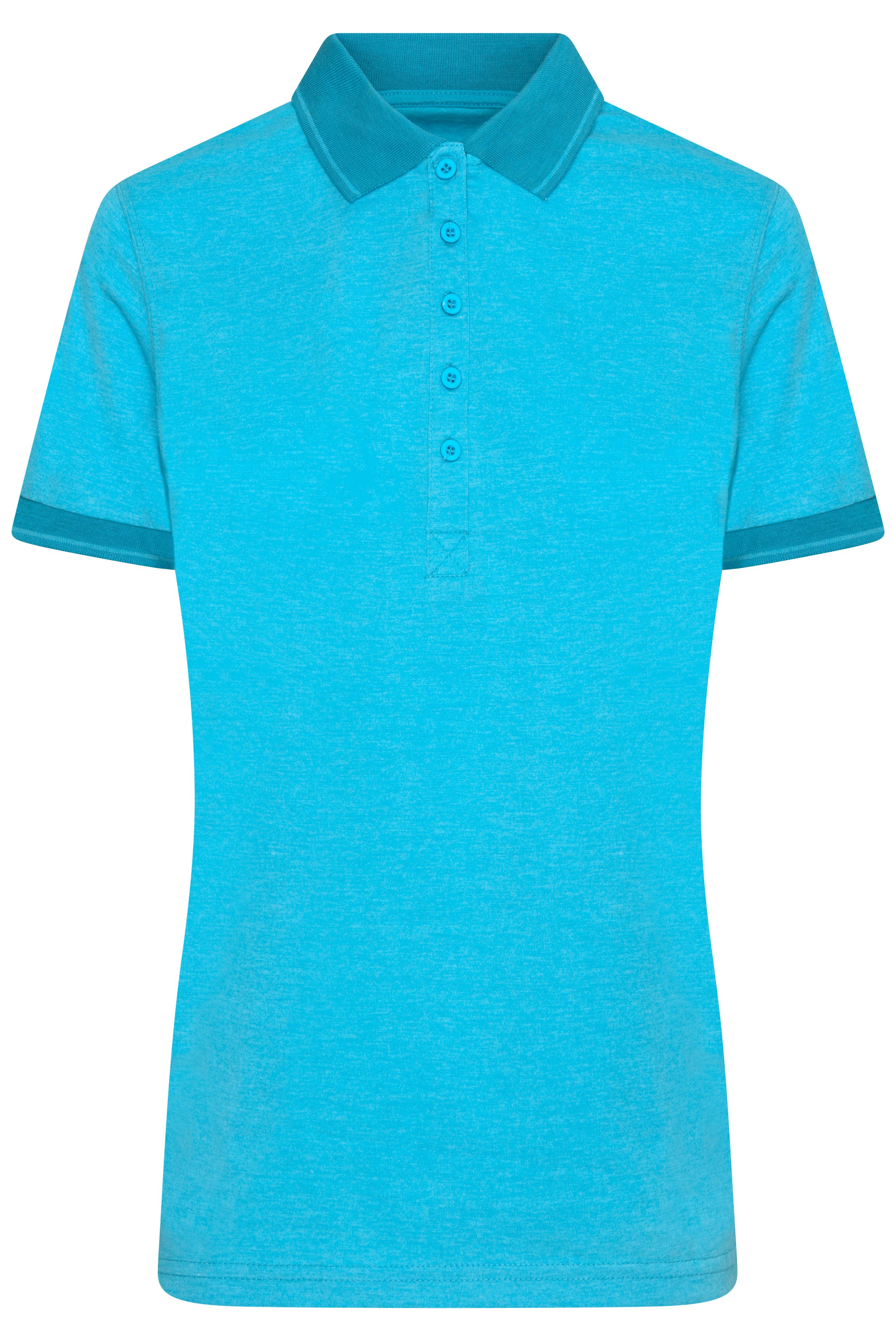 Ladies' Heather Polo JN705 Melange Polo mit modischen Details