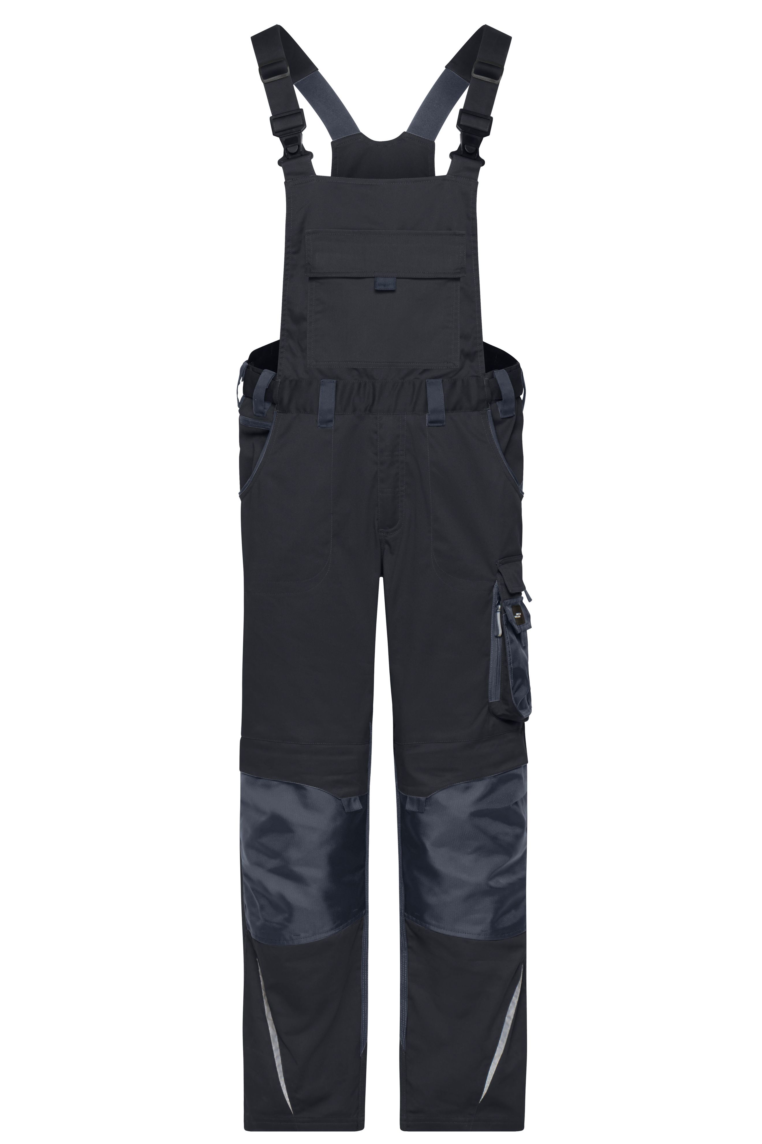 Workwear Pants with Bib - STRONG - JN1833 Spezialisierte Latzhose mit funktionellen Details und flexibel einstellbarem, elastischen Bund