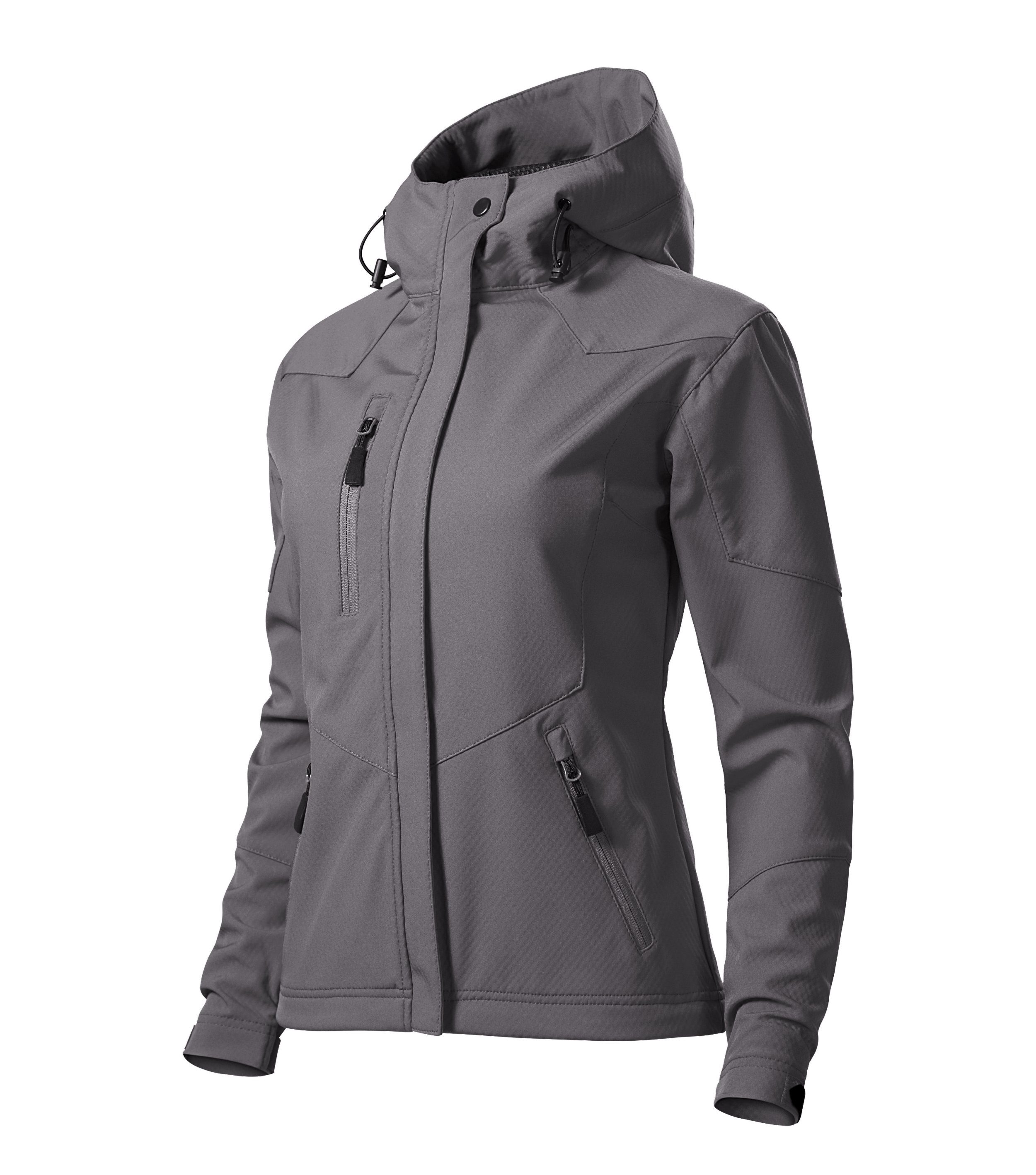 Softshelljacke Damen - NANO 532 - Kapuze mit Kordelzug und Taschen mit Reverse-Spiralreißverschluss - leichte, wasserdichte Übergangsjacke Damen für Outdoor 