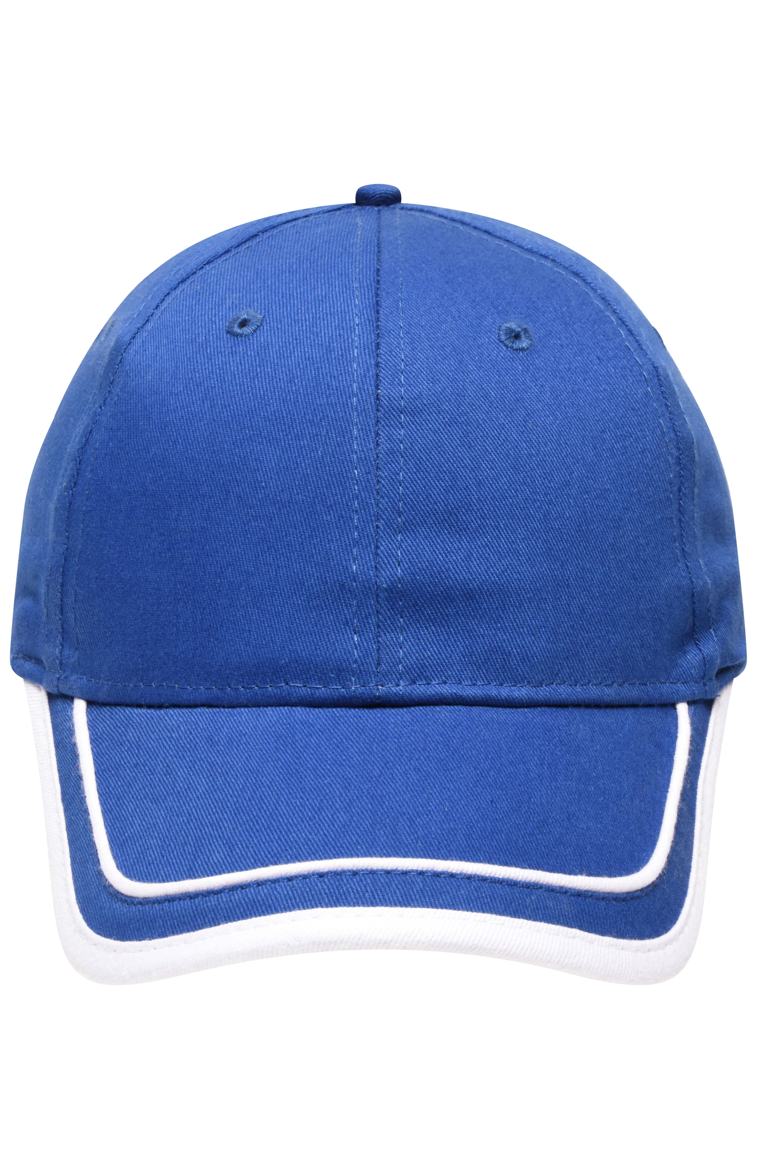 6 Panel Piping Cap MB6501 Brushed 6 Panel Cap