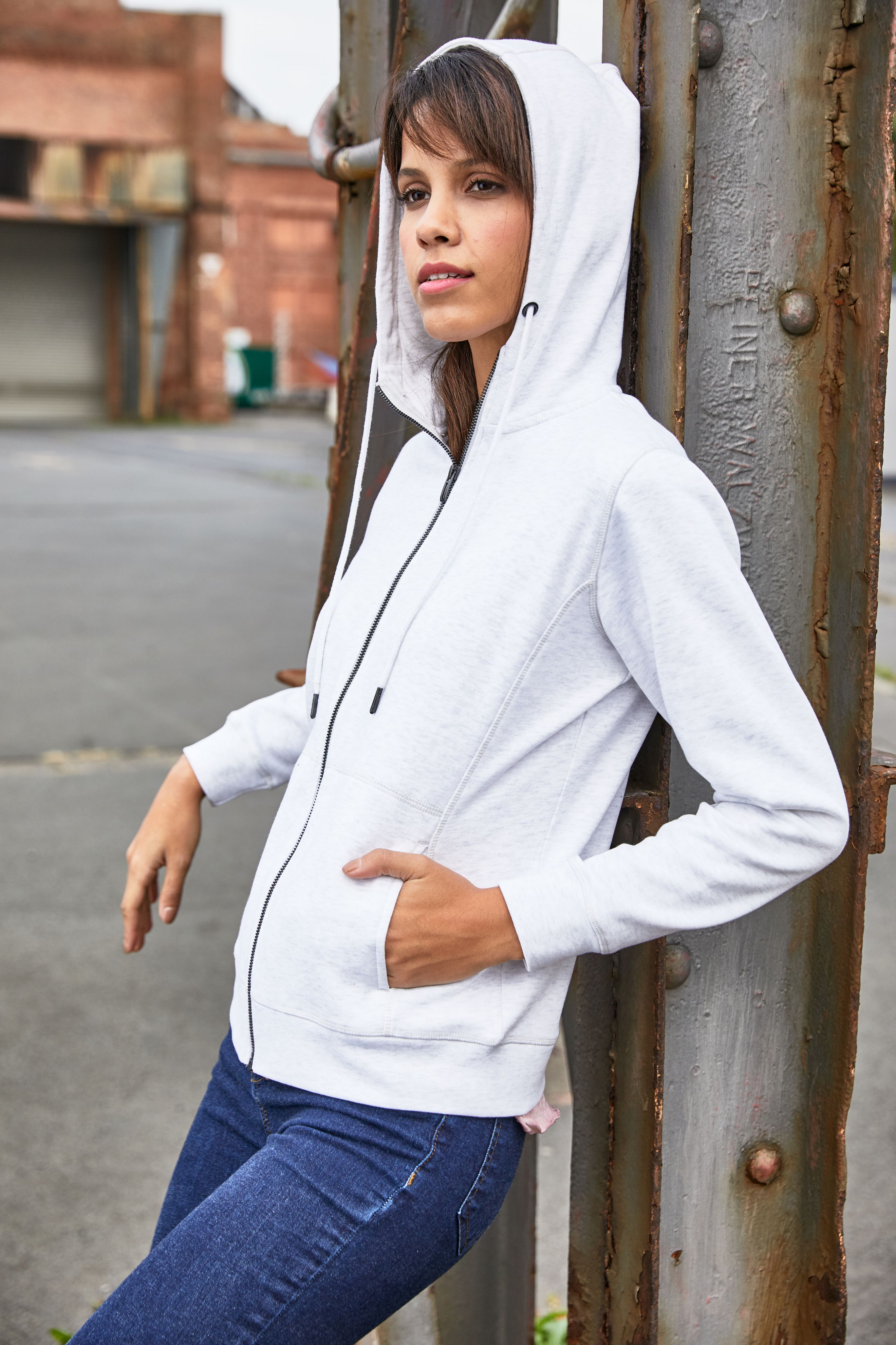 Ladies' Zip Hoody 8025 Sweat-Jacke mit Kapuze und Reißverschluss