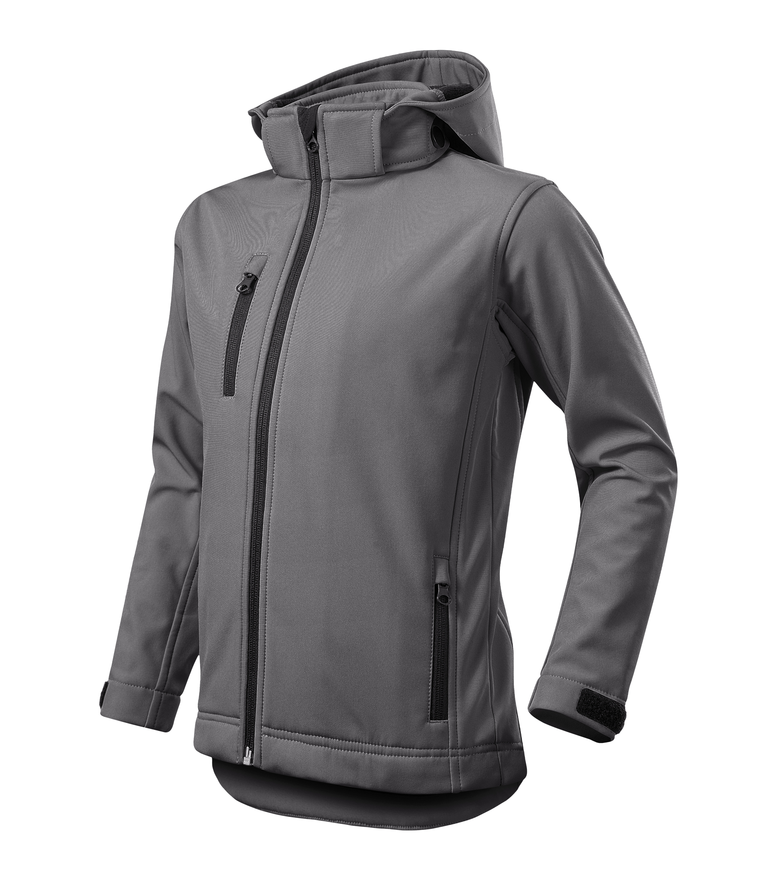 Softshelljacke Kinder - Performance 535 - mit Brusttasche und abnehmbare Kapuze - Übergangsjacke für Jungen und Mädchen