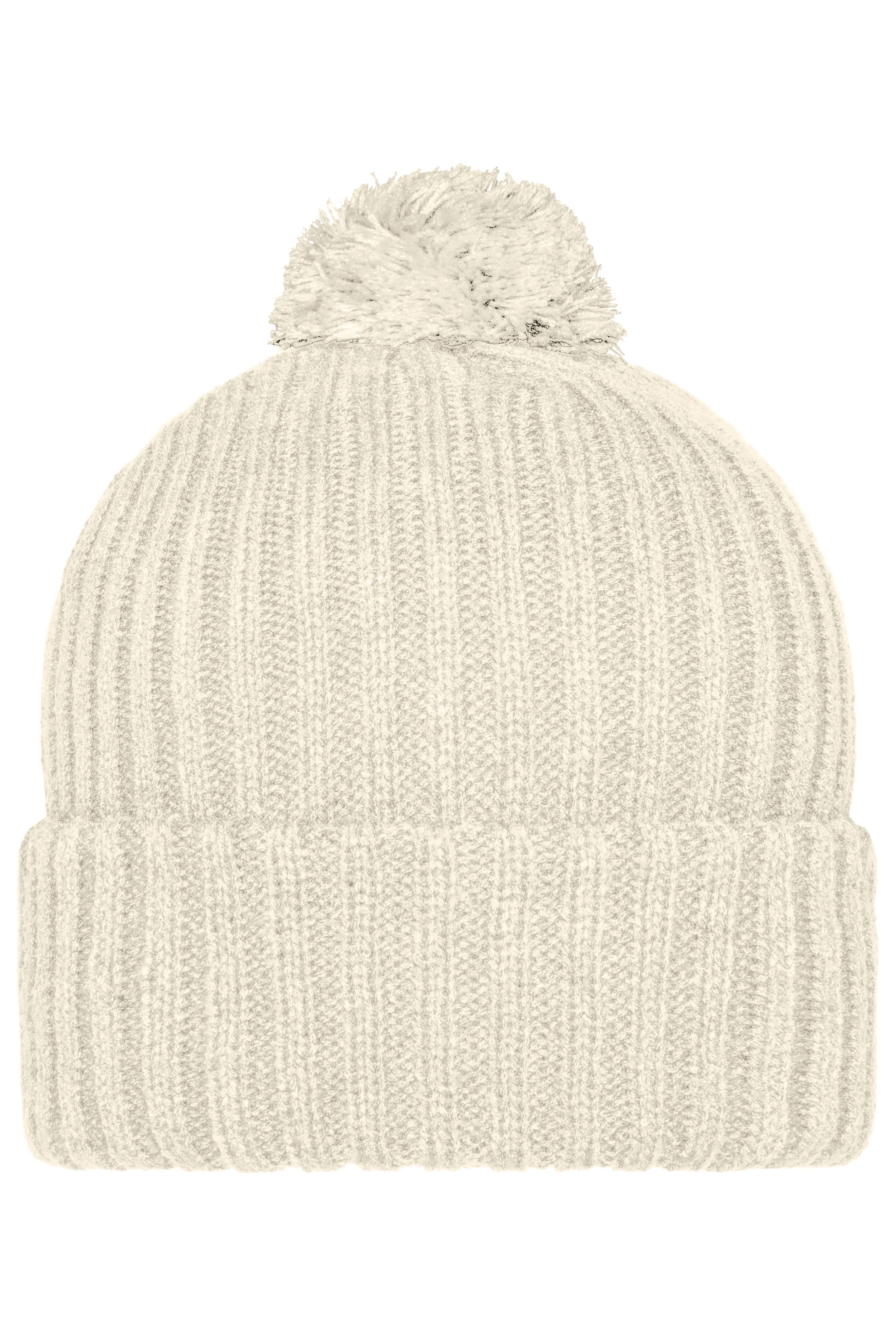 Knitted Cap with Pompon MB7540 Trendige Pomponmütze in vielen Farben