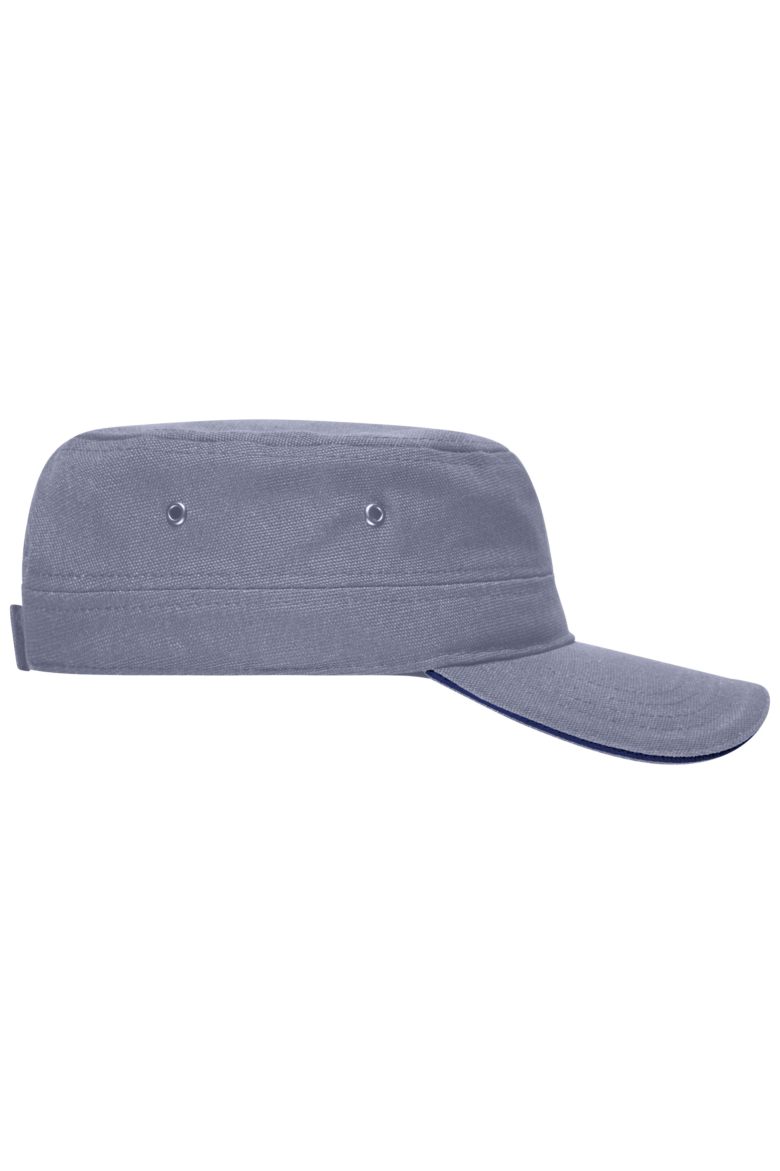 Military Sandwich Cap MB6555 Sandwich Cap im Military-Stil aus robustem Baumwollcanvas