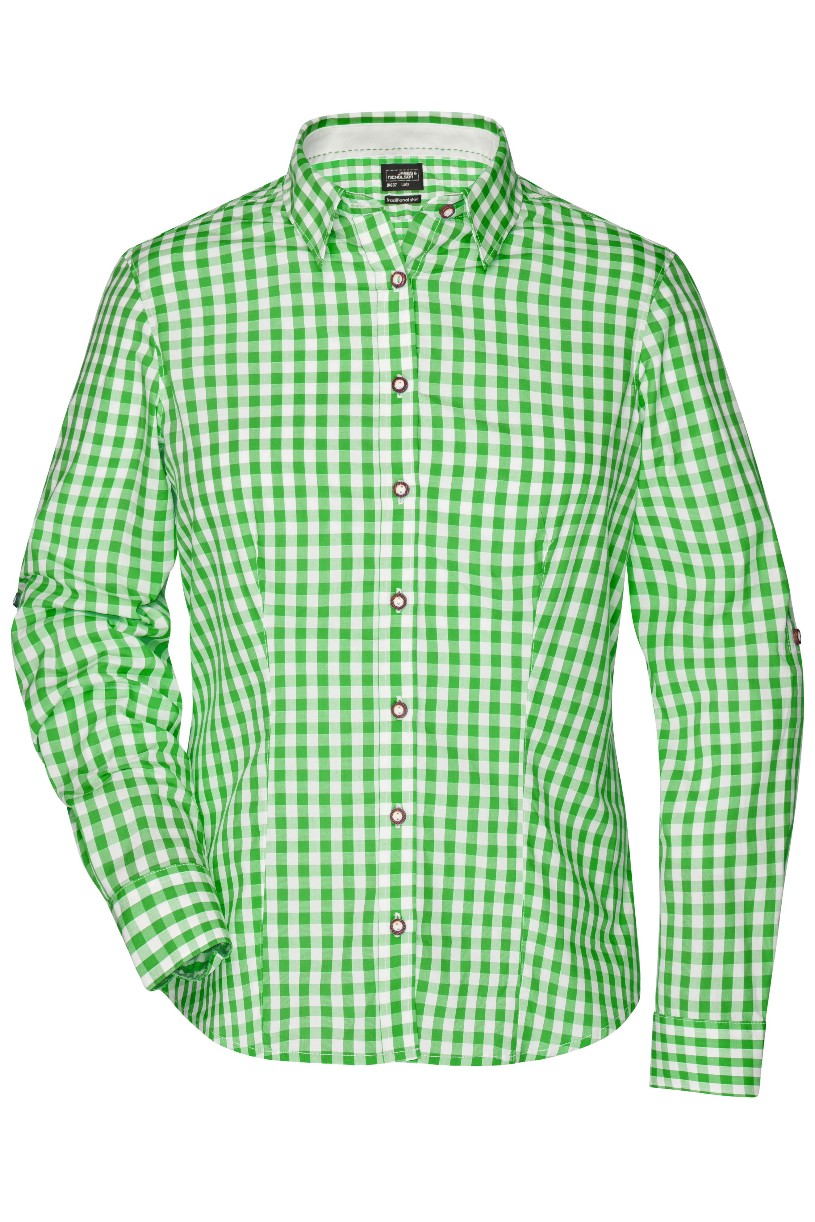 Ladies' Traditional Shirt JN637 Damen-Bluse und Herren-Hemd im klassischen Trachtenlook