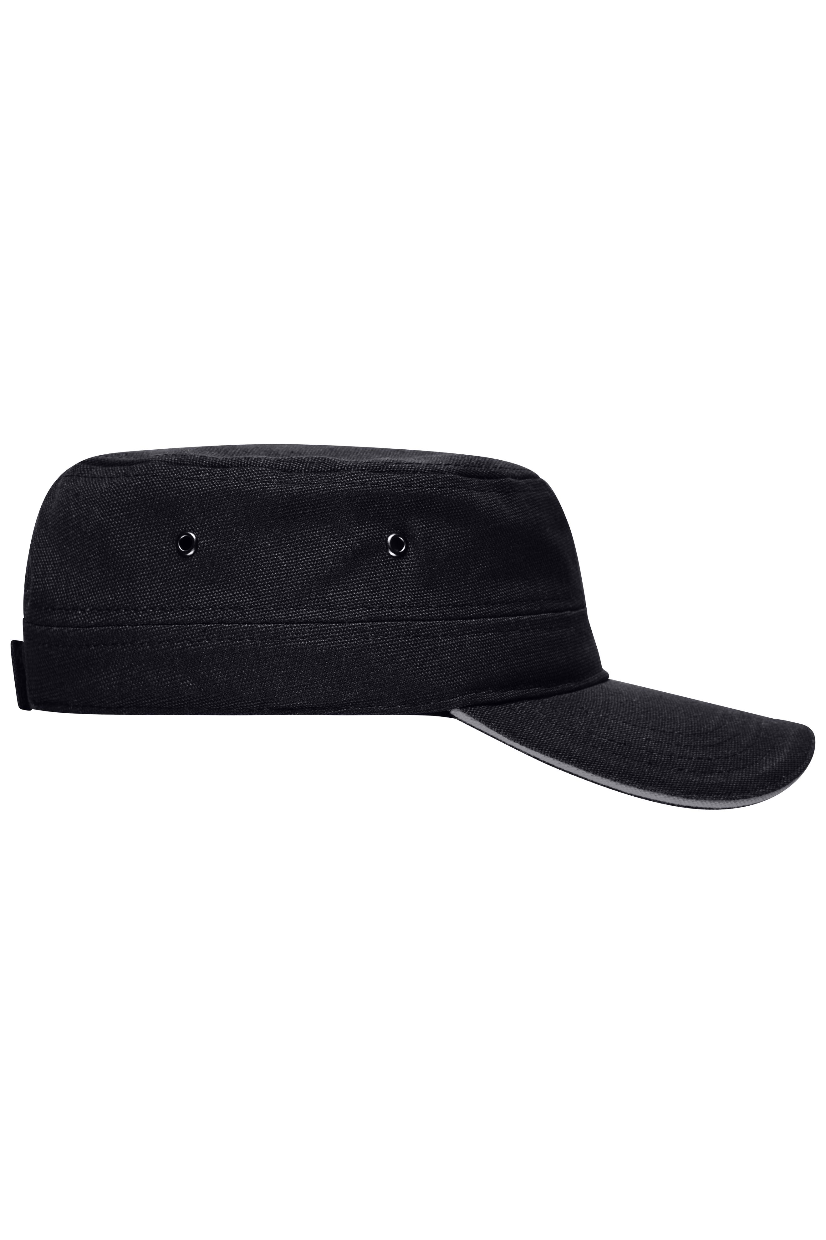 Military Sandwich Cap MB6555 Sandwich Cap im Military-Stil aus robustem Baumwollcanvas