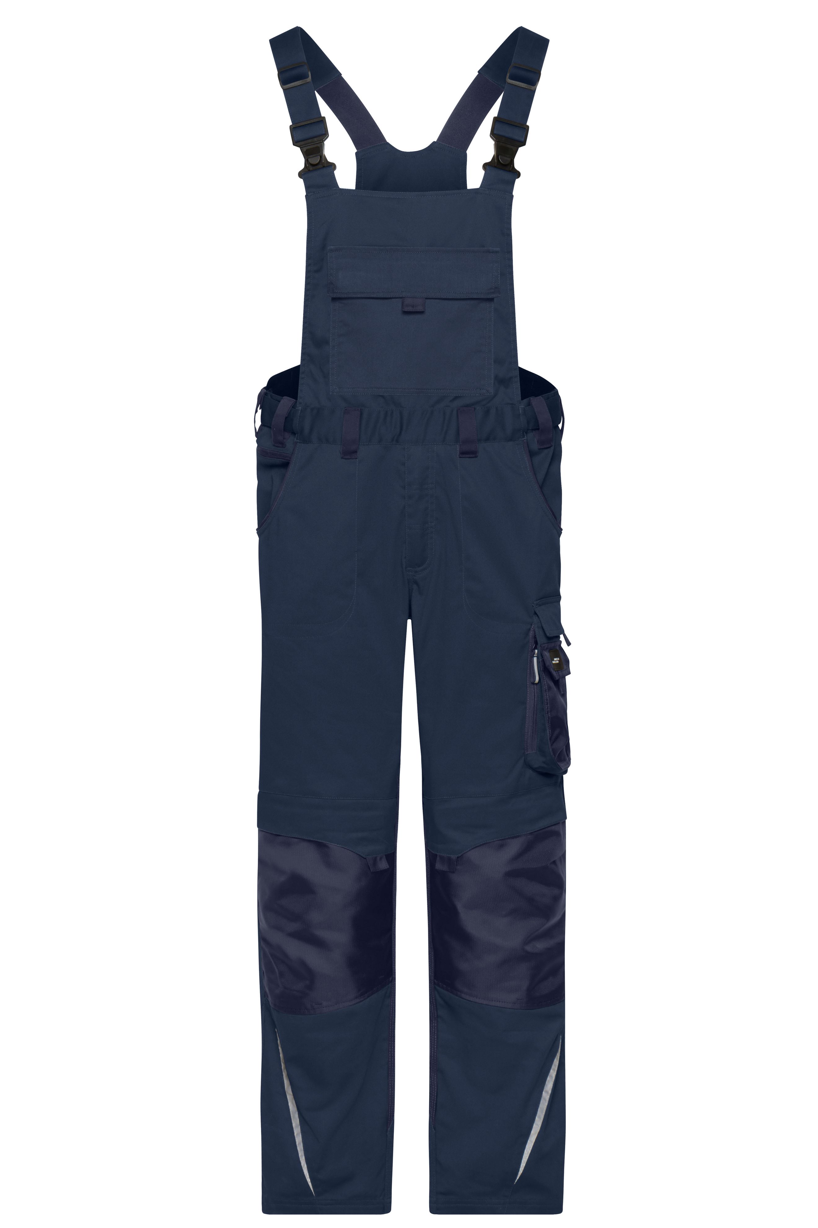 Workwear Pants with Bib - STRONG - JN1833 Spezialisierte Latzhose mit funktionellen Details und flexibel einstellbarem, elastischen Bund