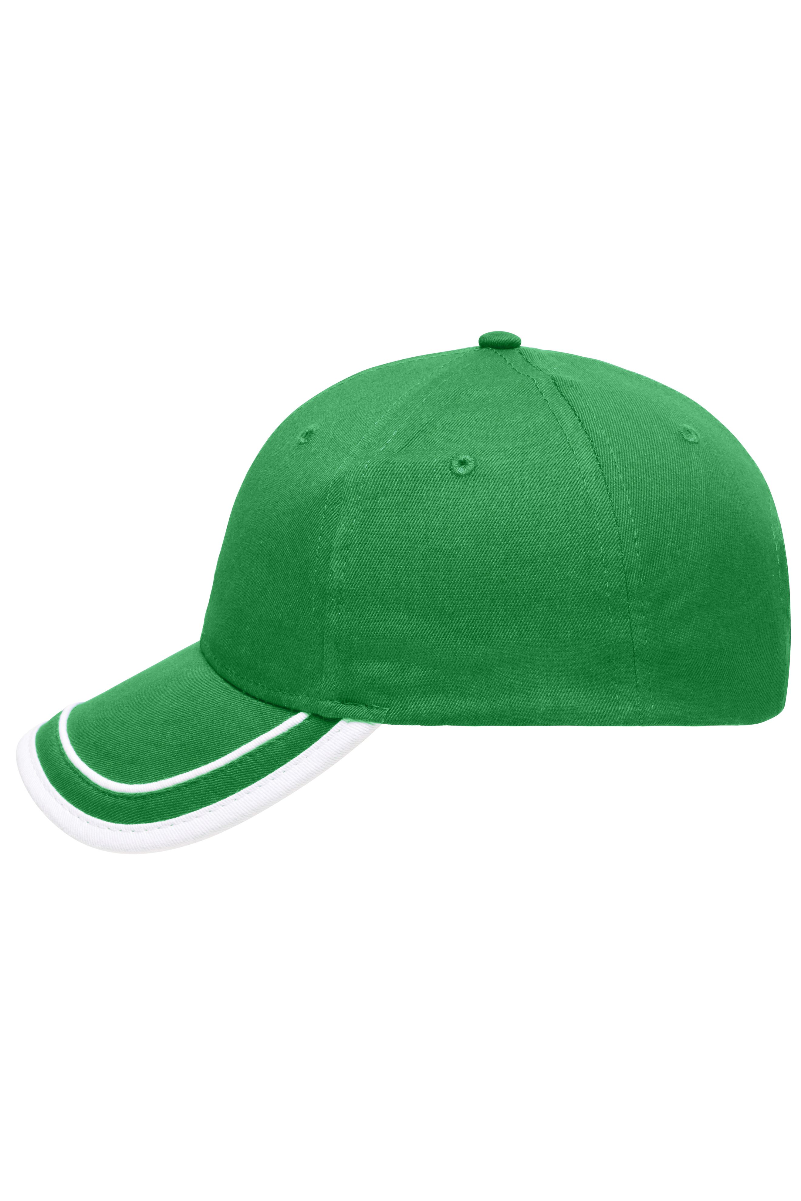 6 Panel Piping Cap MB6501 Brushed 6 Panel Cap