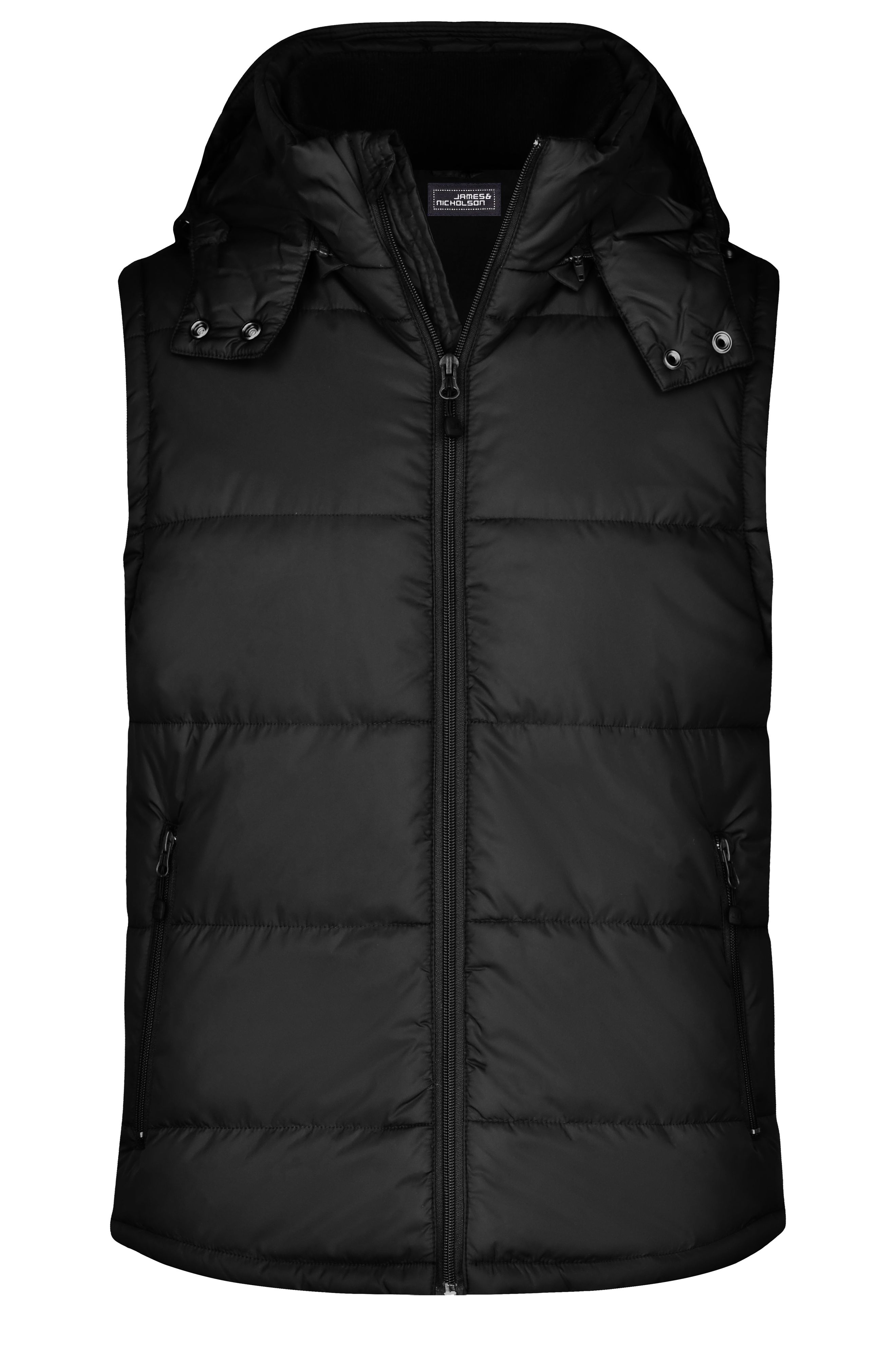 Men's Padded Vest JN1004 Modische Steppweste mit abnehmbarer Kapuze