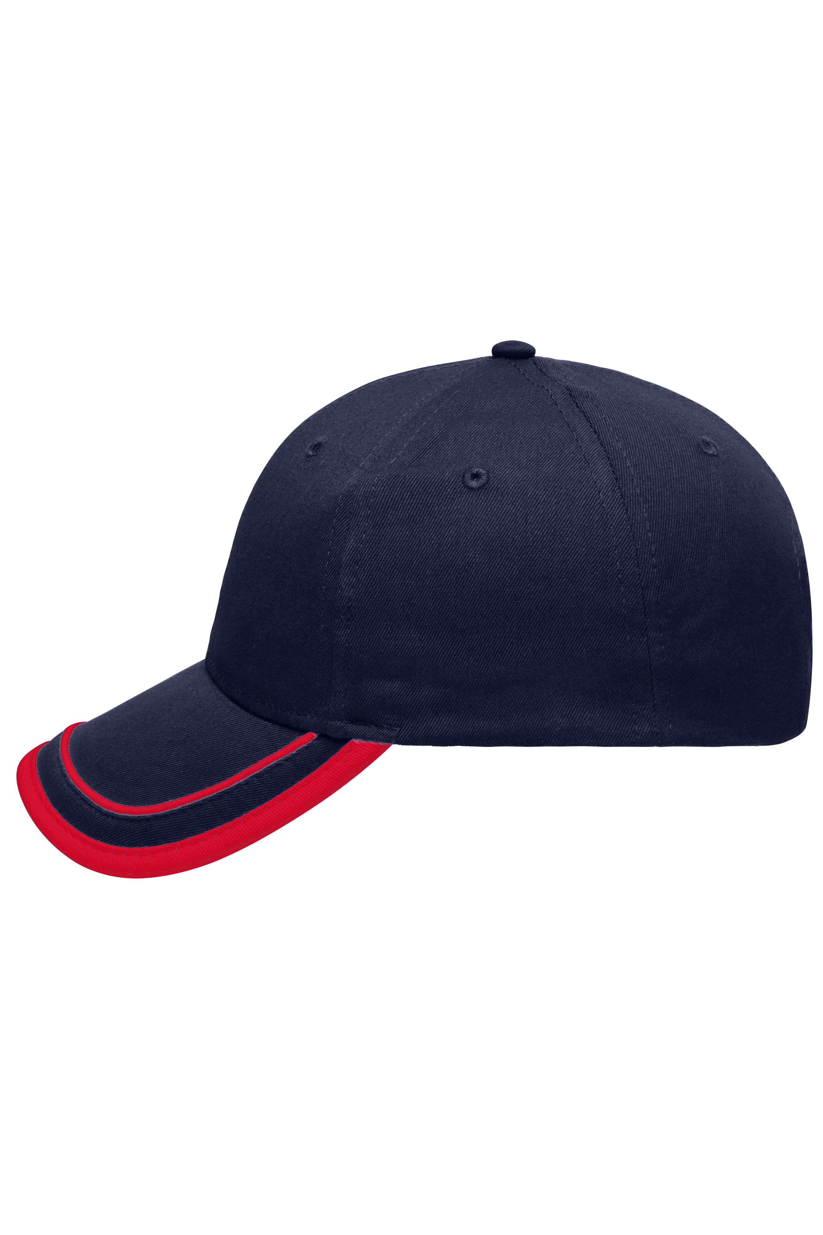6 Panel Piping Cap MB6501 Brushed 6 Panel Cap