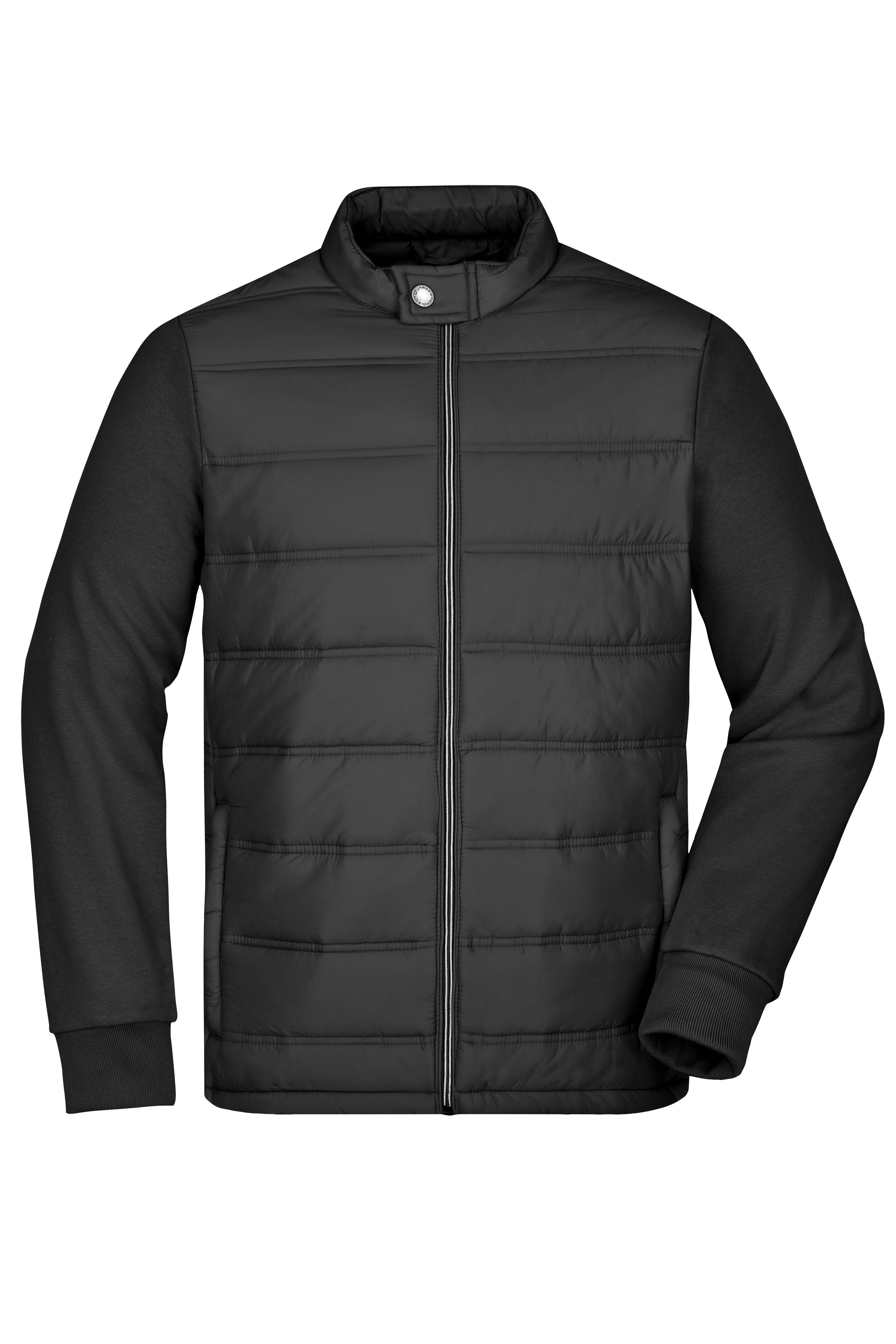 Men's Hybrid Sweat Jacket JN1124 Modische Sweat Jacke in attraktivem Materialmix