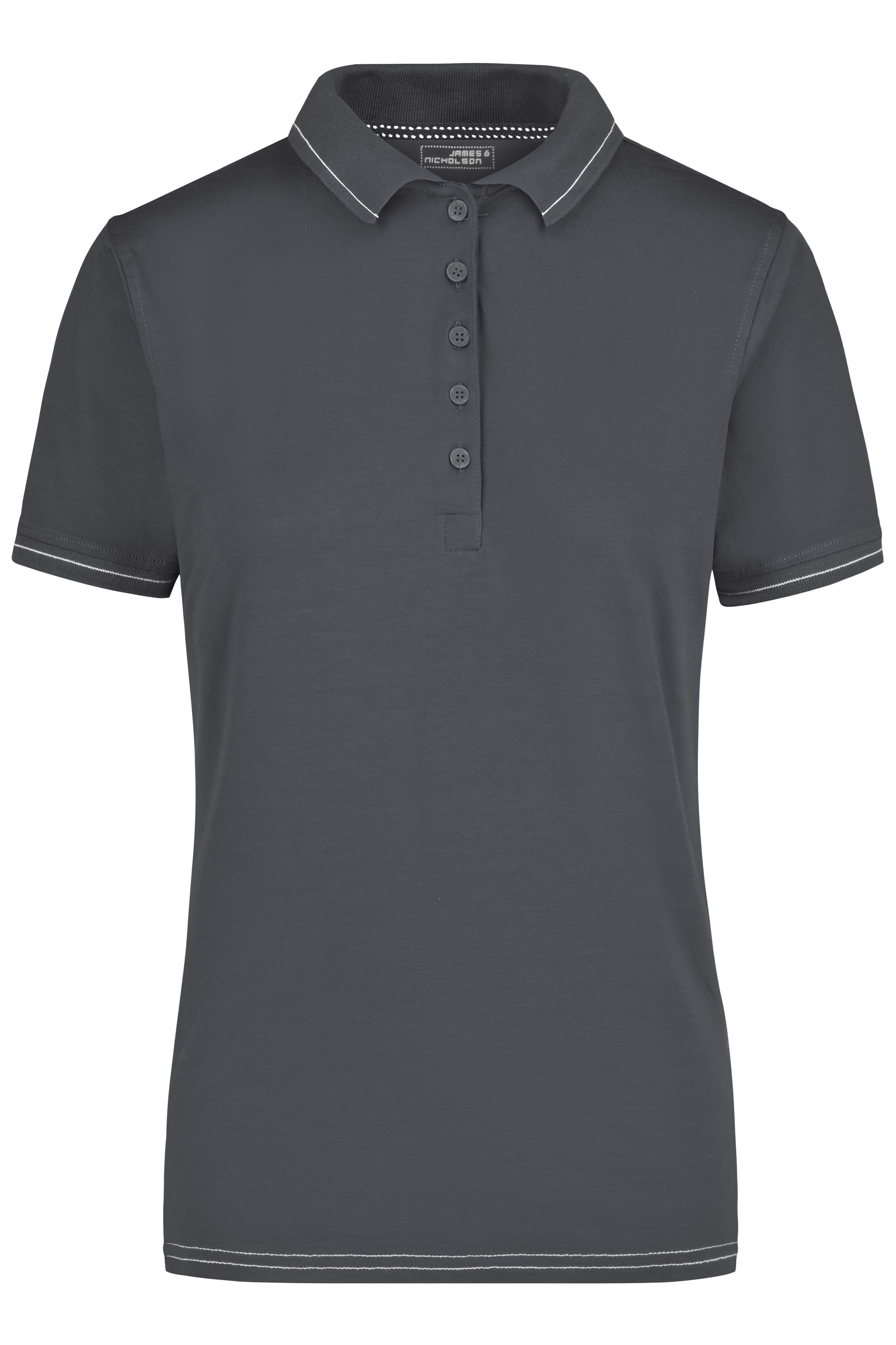 Ladies' Elastic Polo JN568 Hochwertiges Poloshirt mit Kontraststreifen