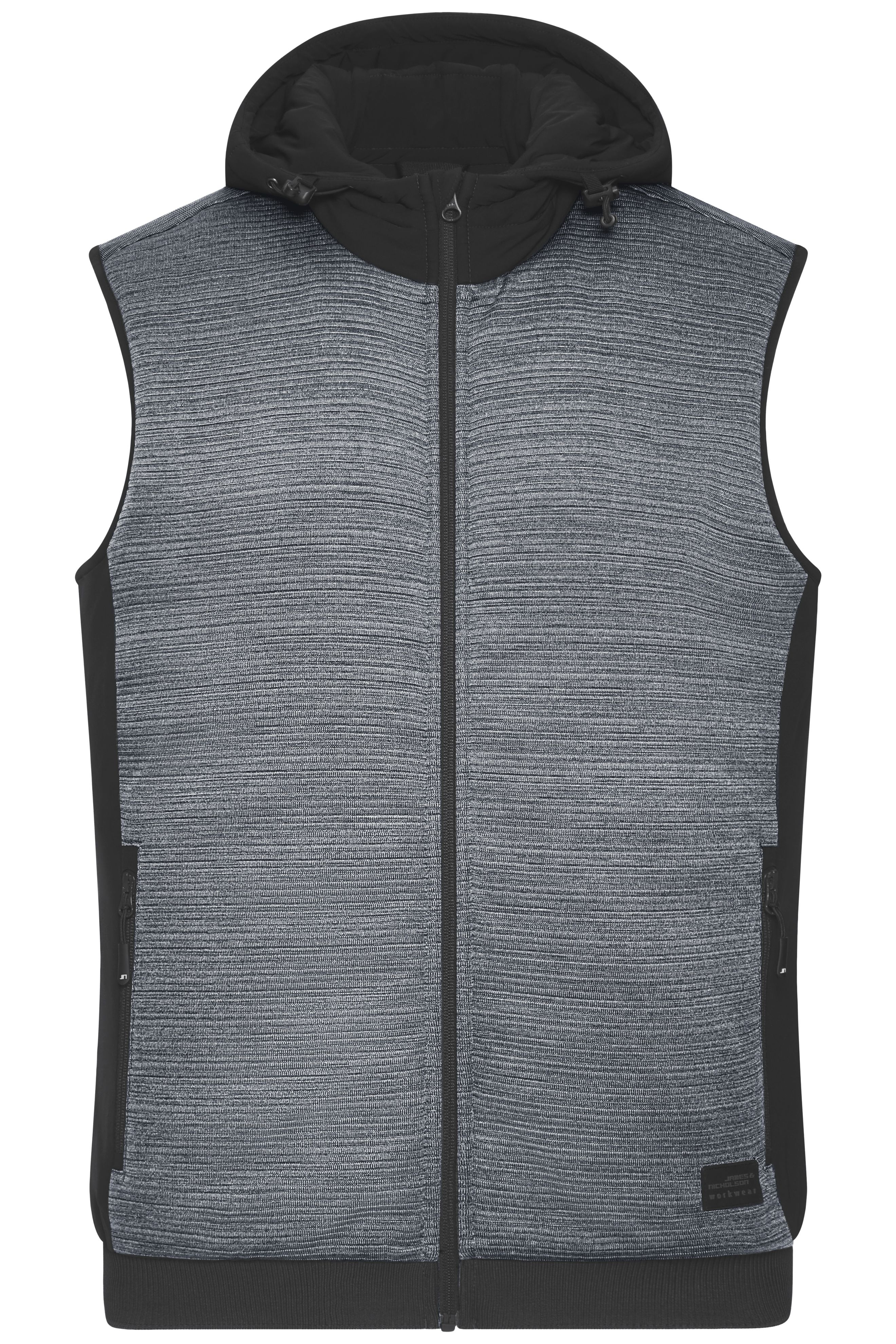 Men's Padded Hybrid Vest JN1848 Wattierte Strickfleece Weste im attraktiven Materialmix