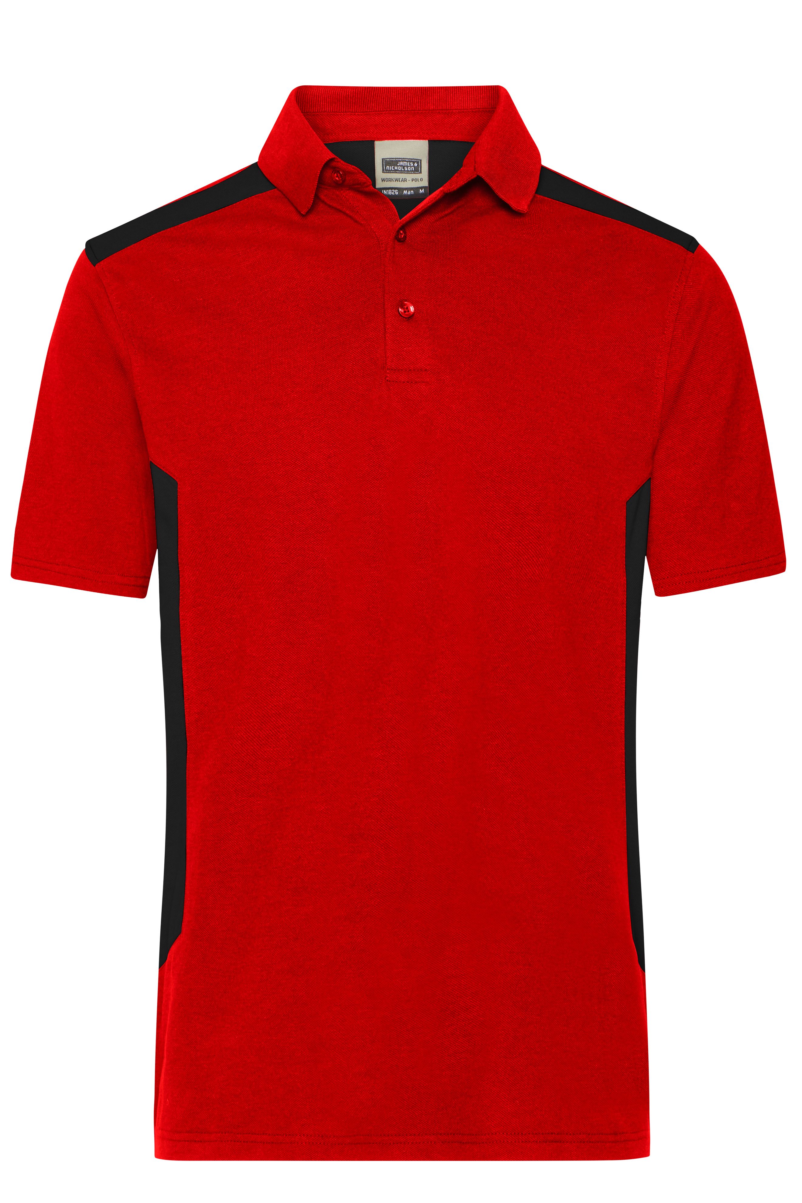 Men's Workwear Polo - STRONG - JN1826 Strapazierfähiges und pflegeleichtes Polo mit Kontrasteinsätzen