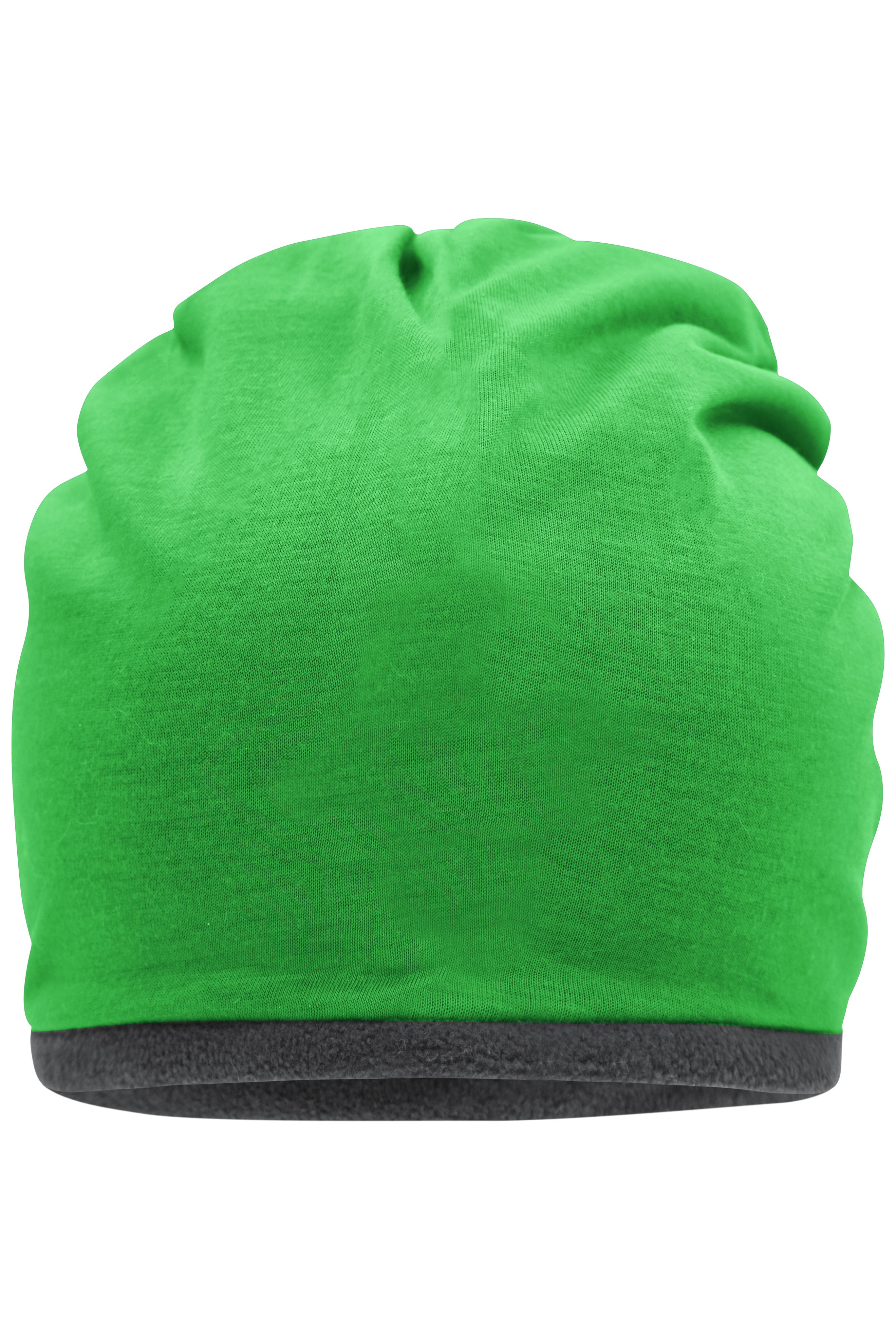 Fleece Beanie MB7131 Lässige Mütze mit Fleece-Kontrastabschluss