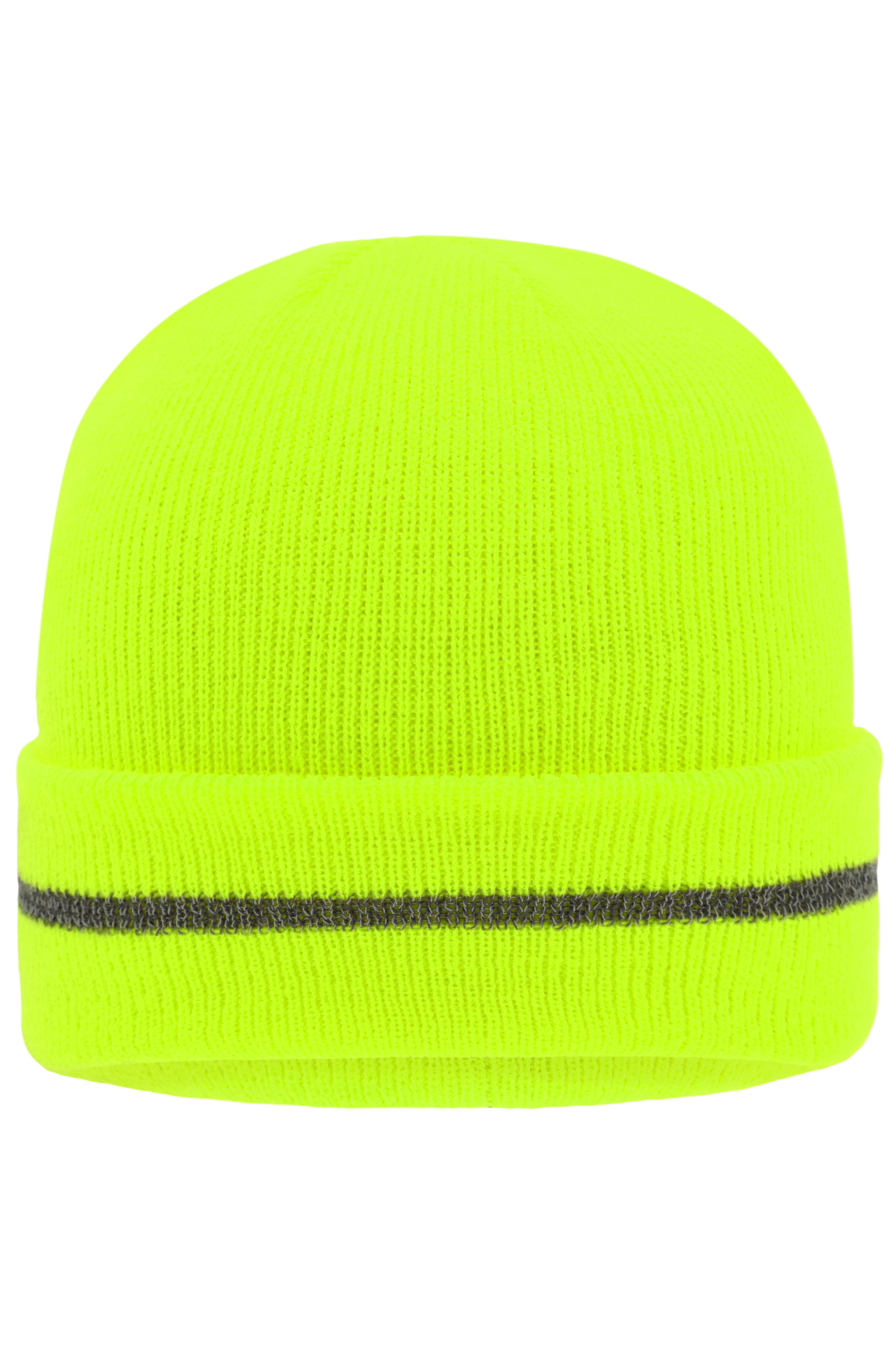 Reflective Beanie MB7141 Klassische Strickmütze mit einem reflektierenden Streifen im Umschlag ( ohne Schutzfunktion/ keine PSA )