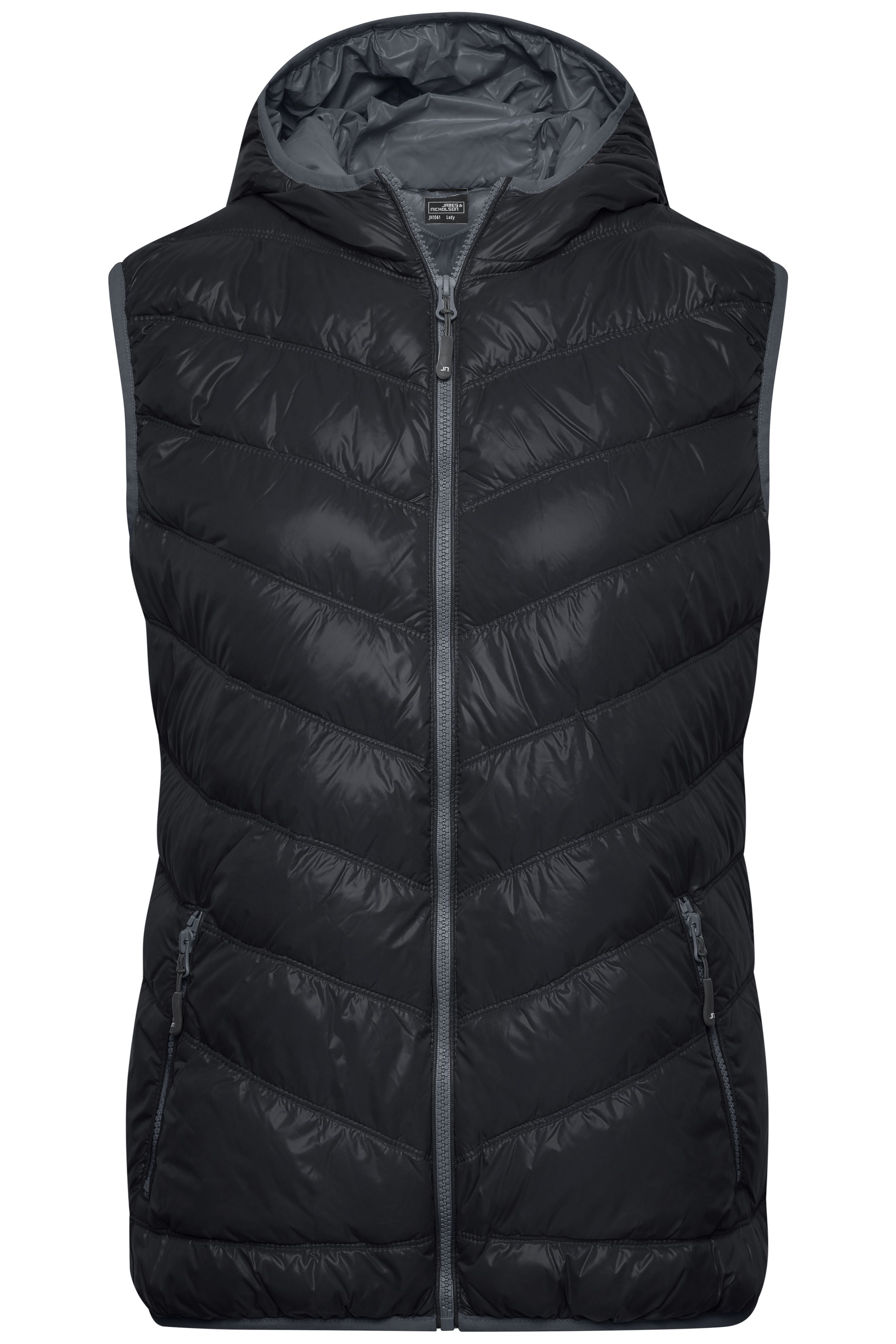 Ladies' Down Vest JN1061 Ultraleichte sportliche Daunenweste mit Kapuze