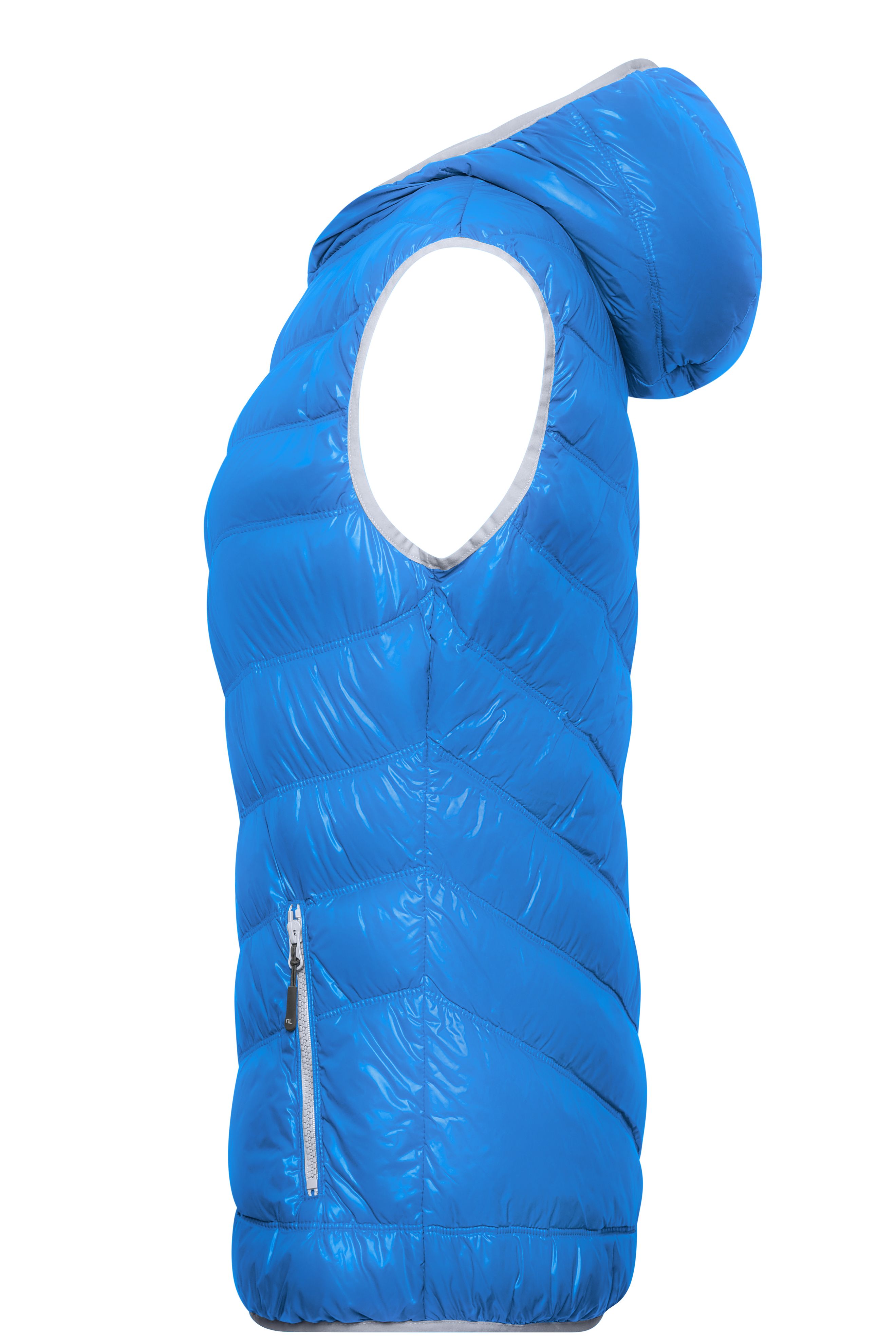 Ladies' Down Vest JN1061 Ultraleichte sportliche Daunenweste mit Kapuze