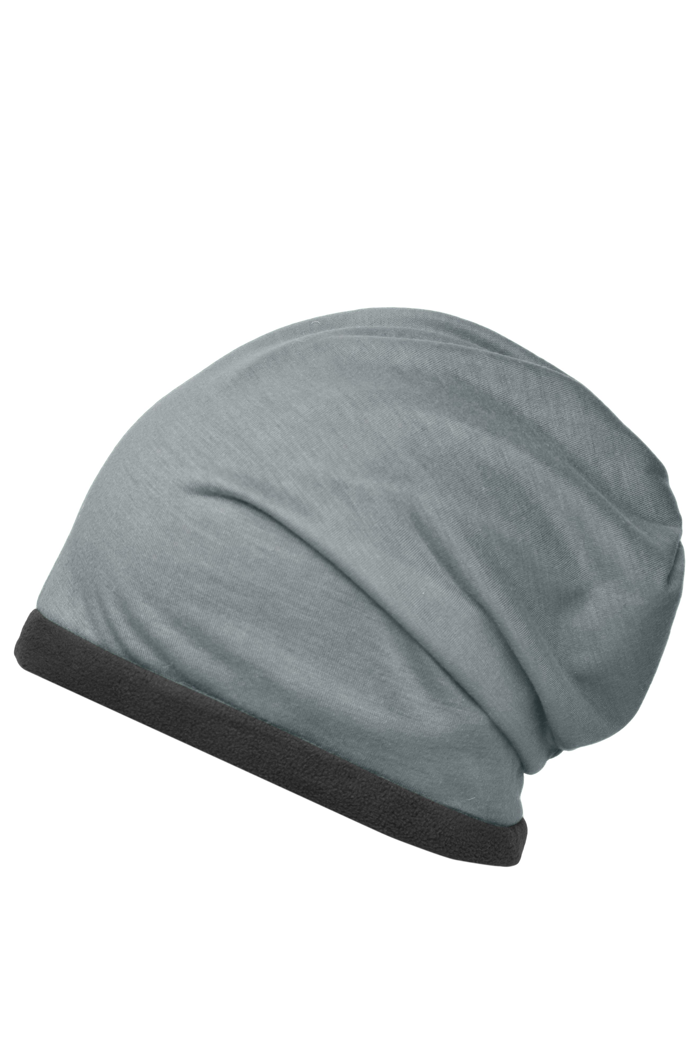 Fleece Beanie MB7131 Lässige Mütze mit Fleece-Kontrastabschluss