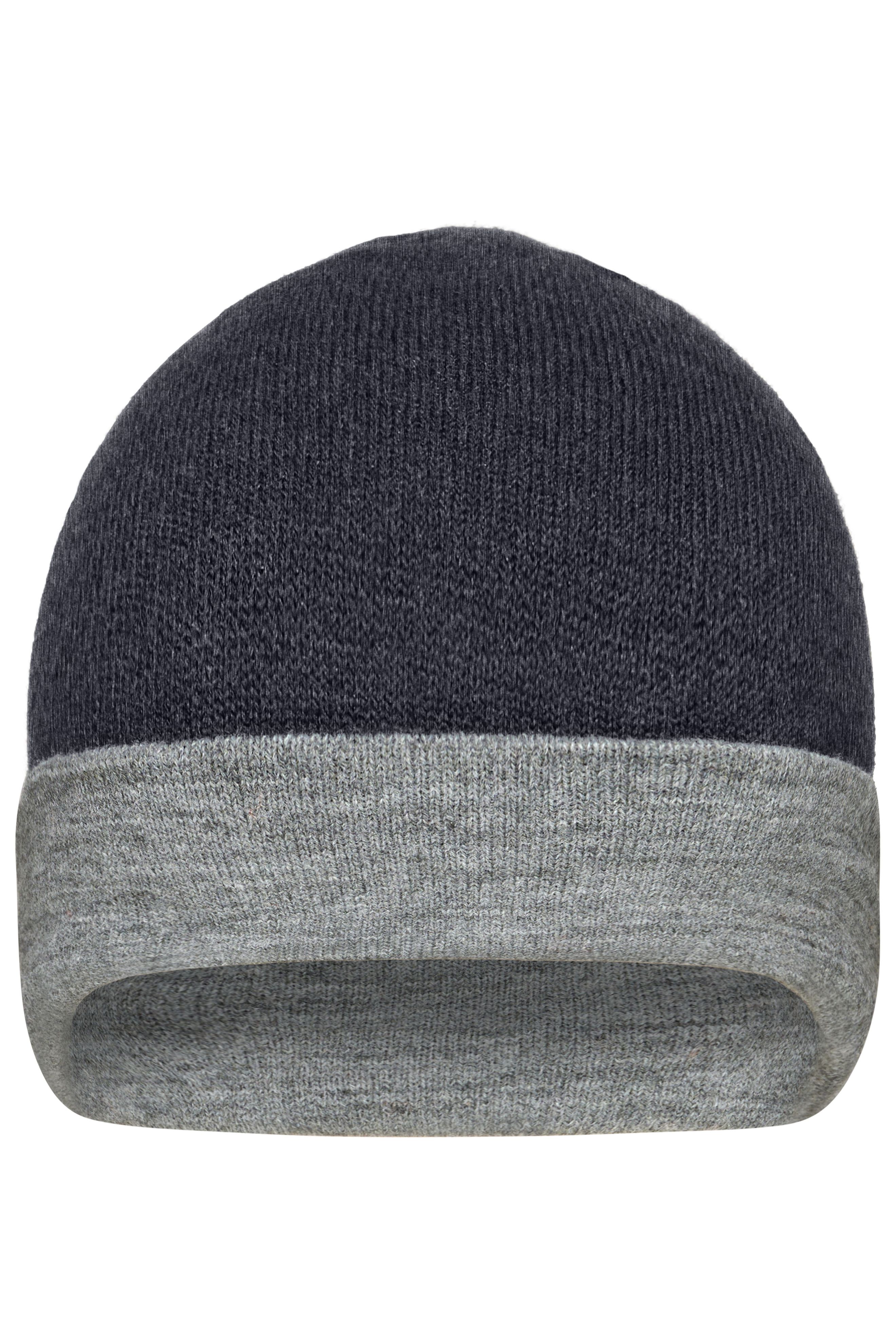Reversible Beanie MB7400 Wendemütze mit breitem Kontrastumschlag