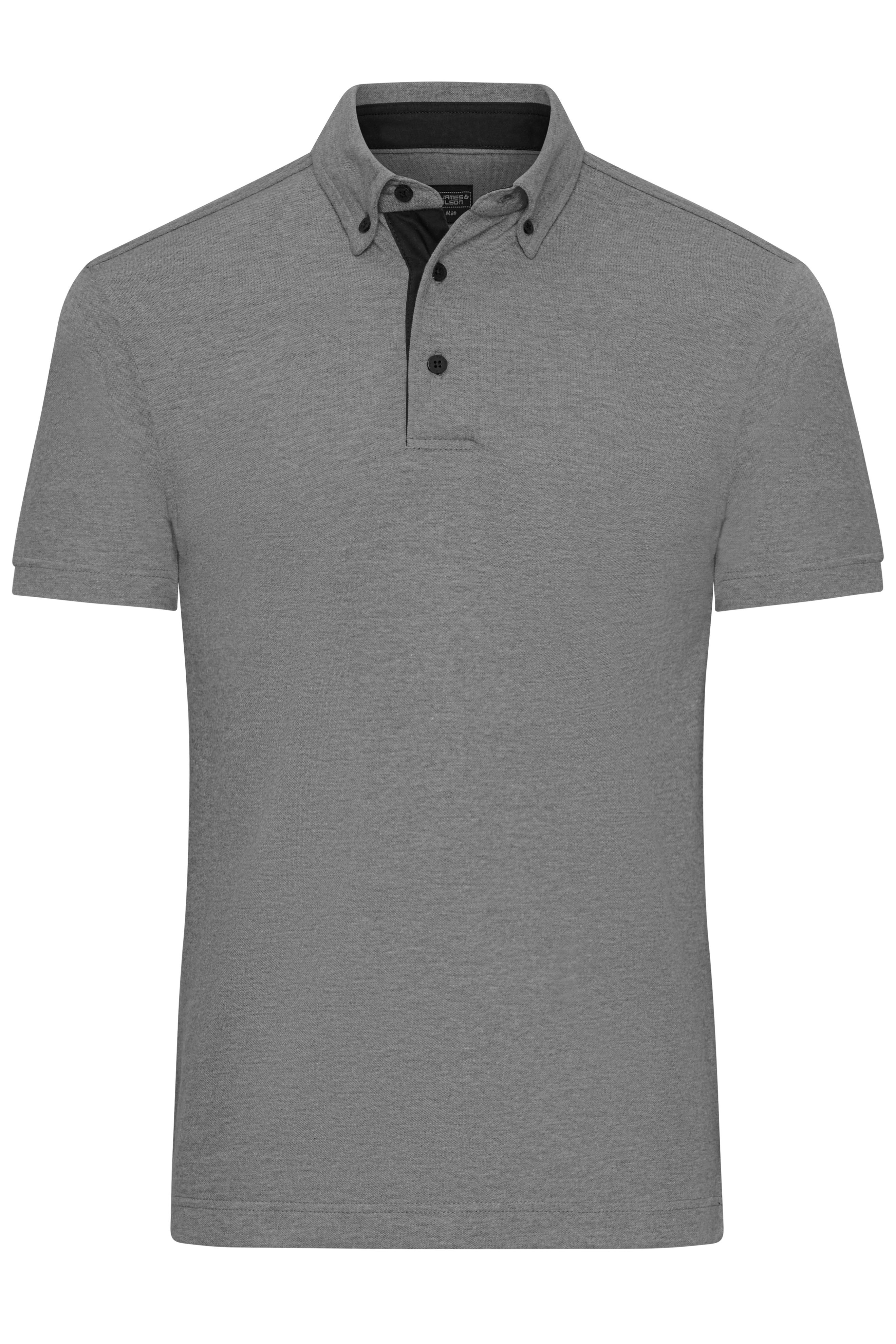 Men's Plain Polo JN964 Polo mit Button-Down Kragen