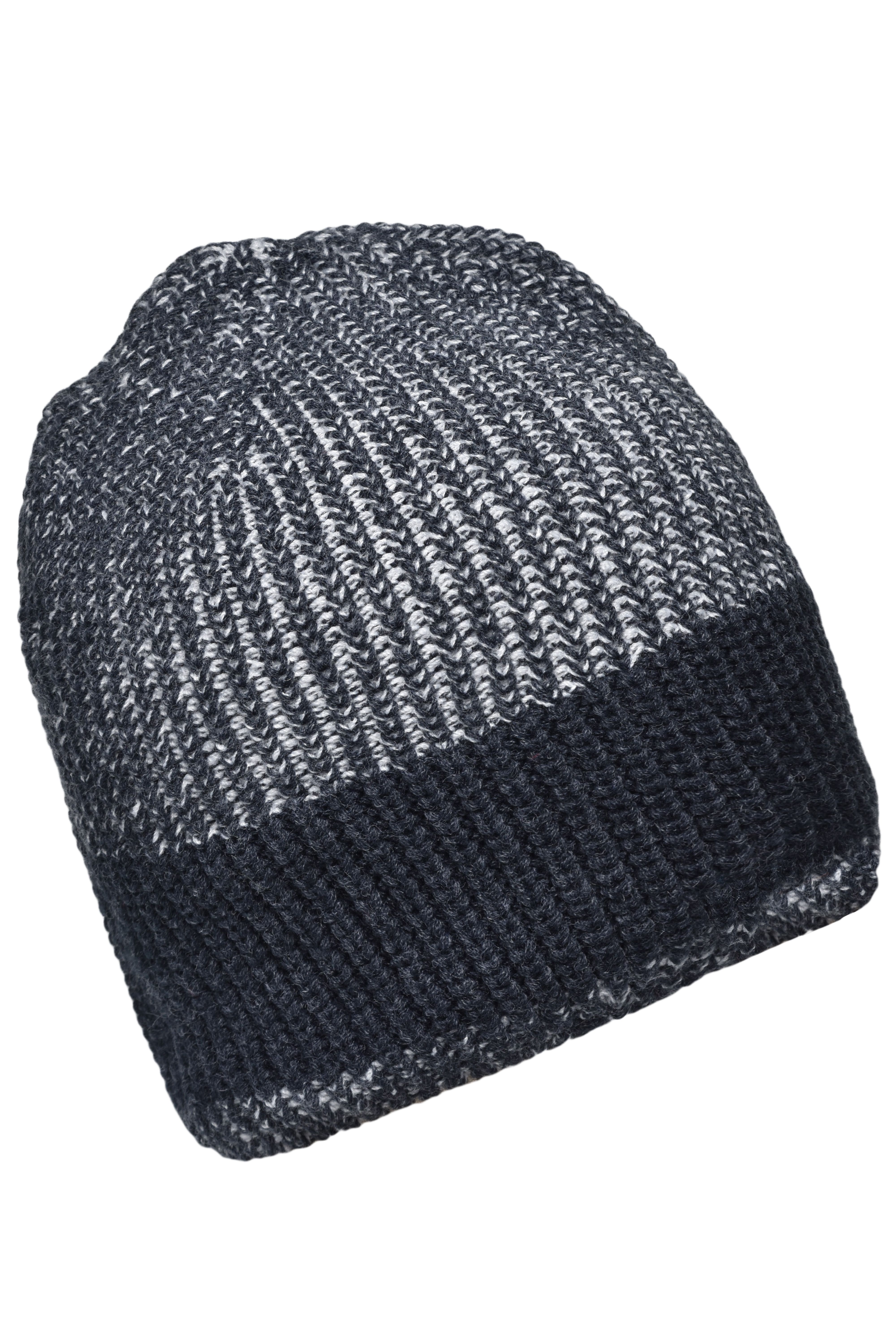 Urban Knitted Hat MB7993 Melierte Strickmütze in modischem Ripp-Design