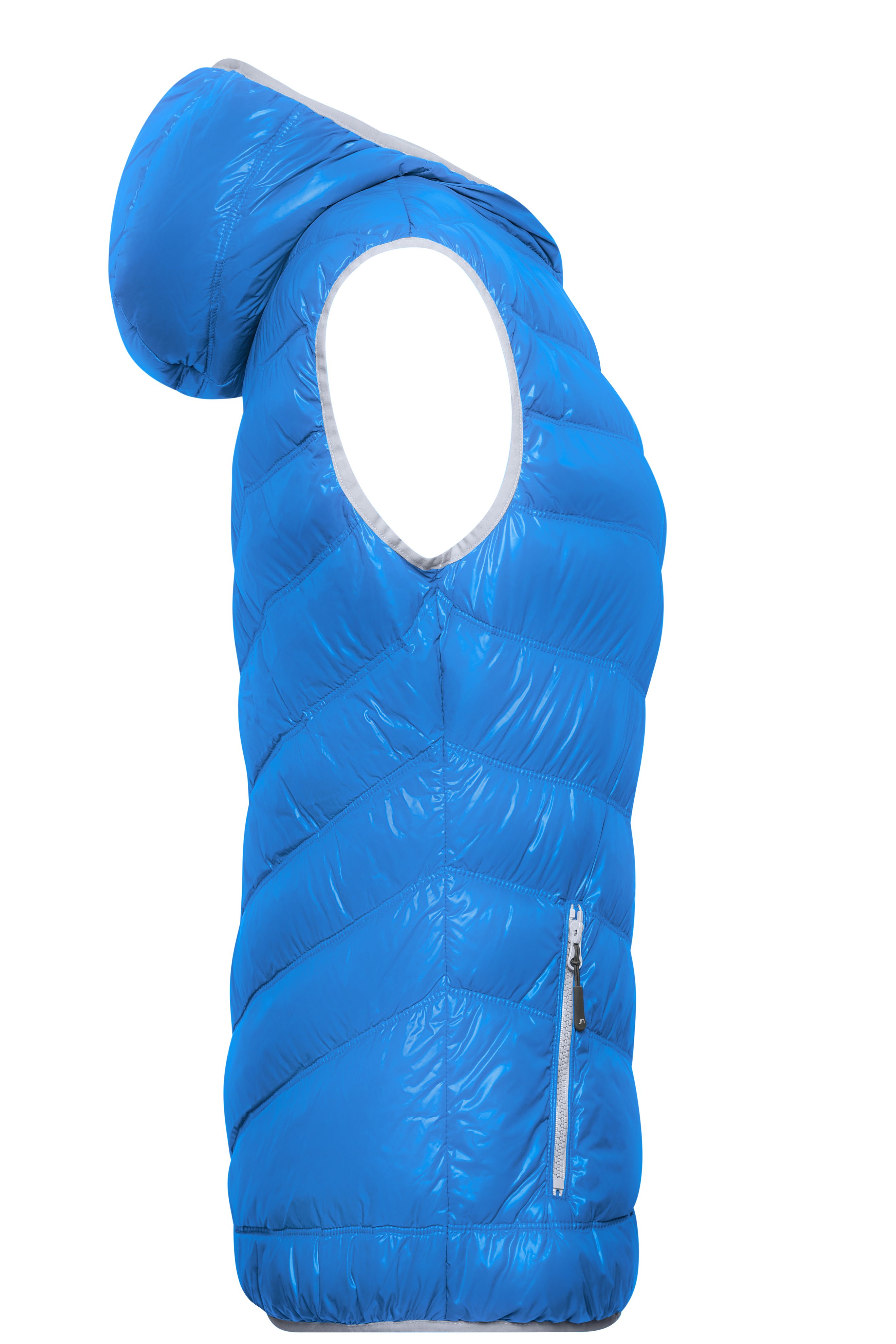 Ladies' Down Vest JN1061 Ultraleichte sportliche Daunenweste mit Kapuze