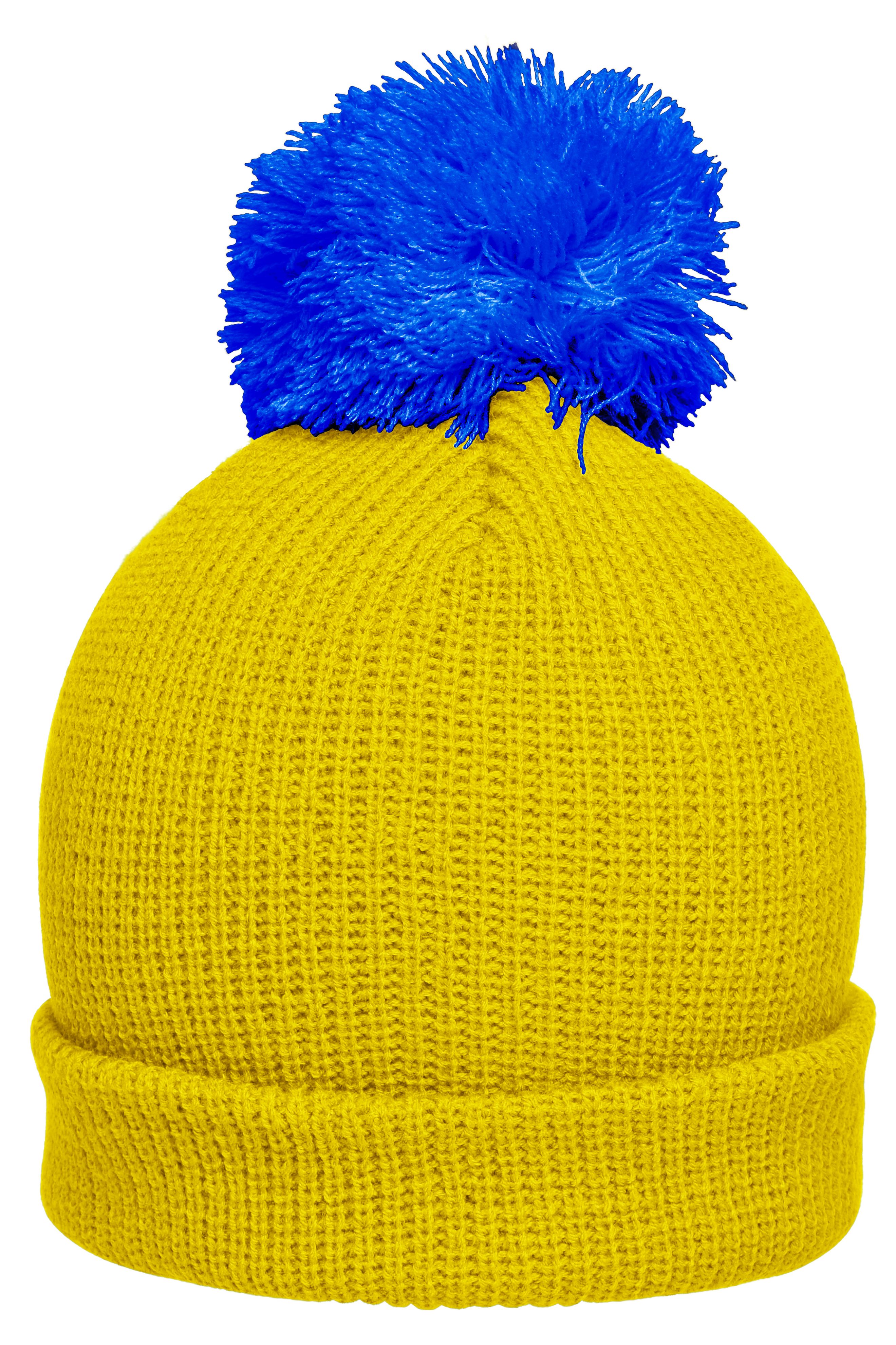 Pompon Hat with Brim MB7967 Strickmütze mit Umschlag und Pompon