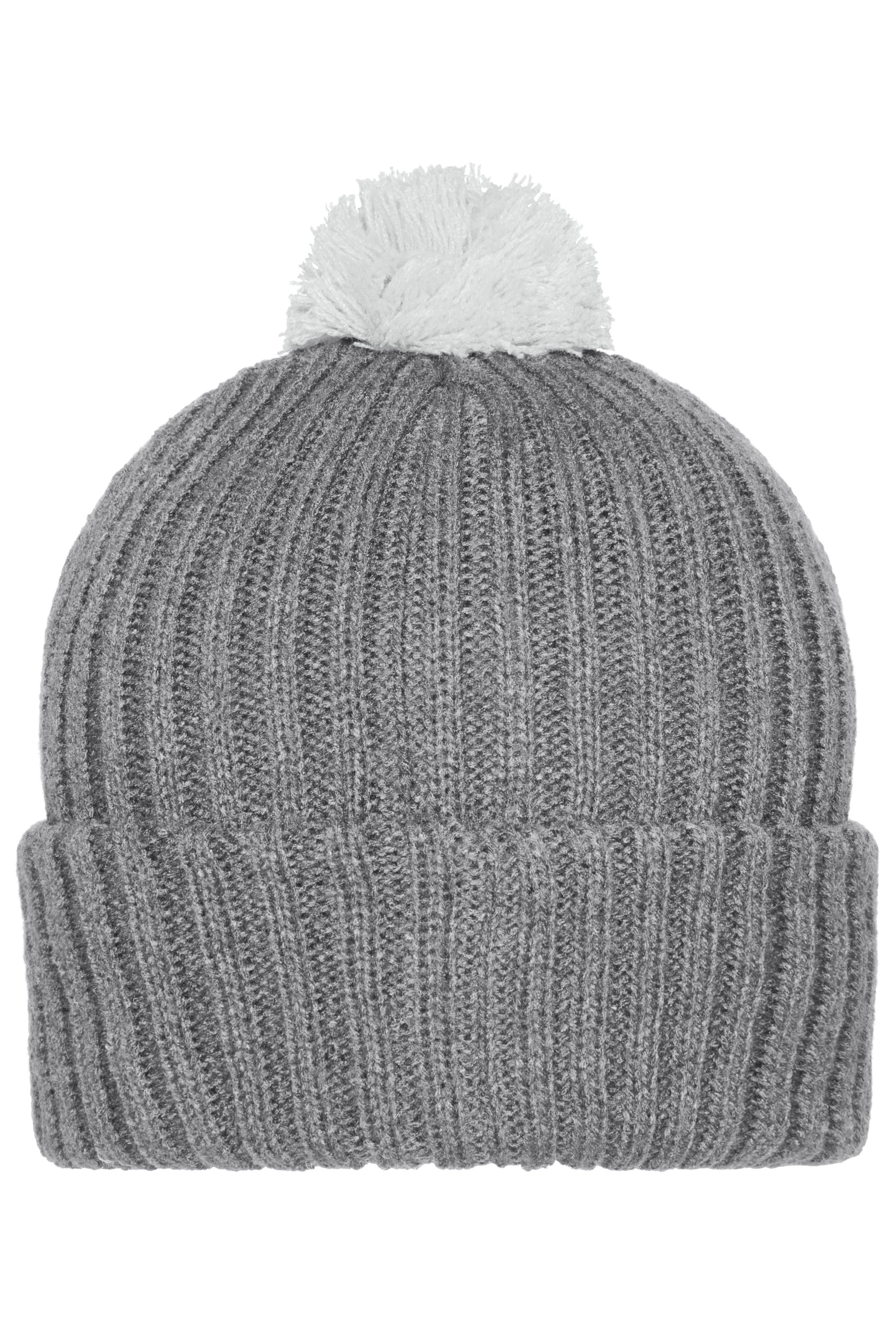 Knitted Cap with Pompon MB7540 Trendige Pomponmütze in vielen Farben