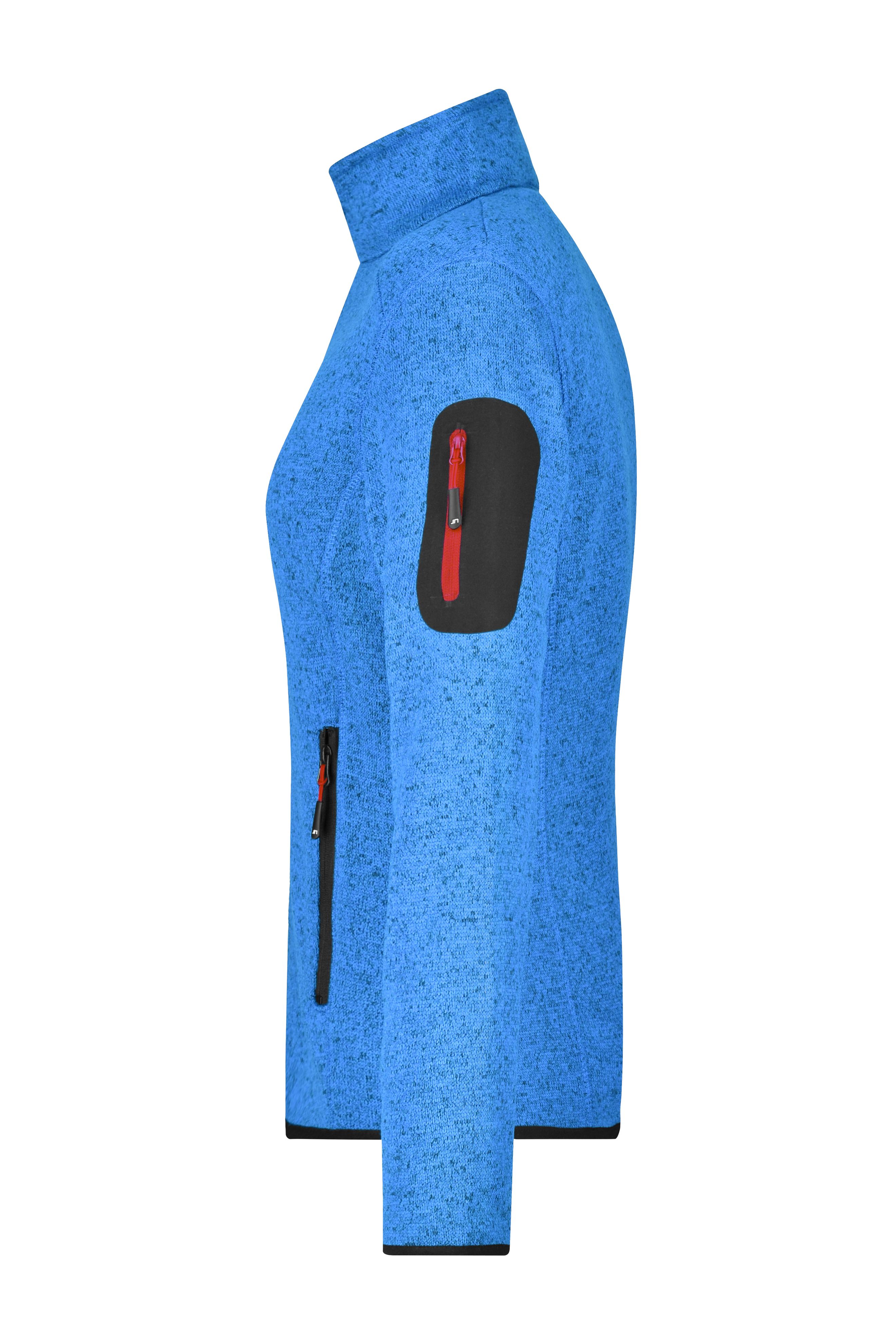 Ladies' Knitted Fleece Jacket JN761 Modische Strickfleece Jacke mit Stehkragen