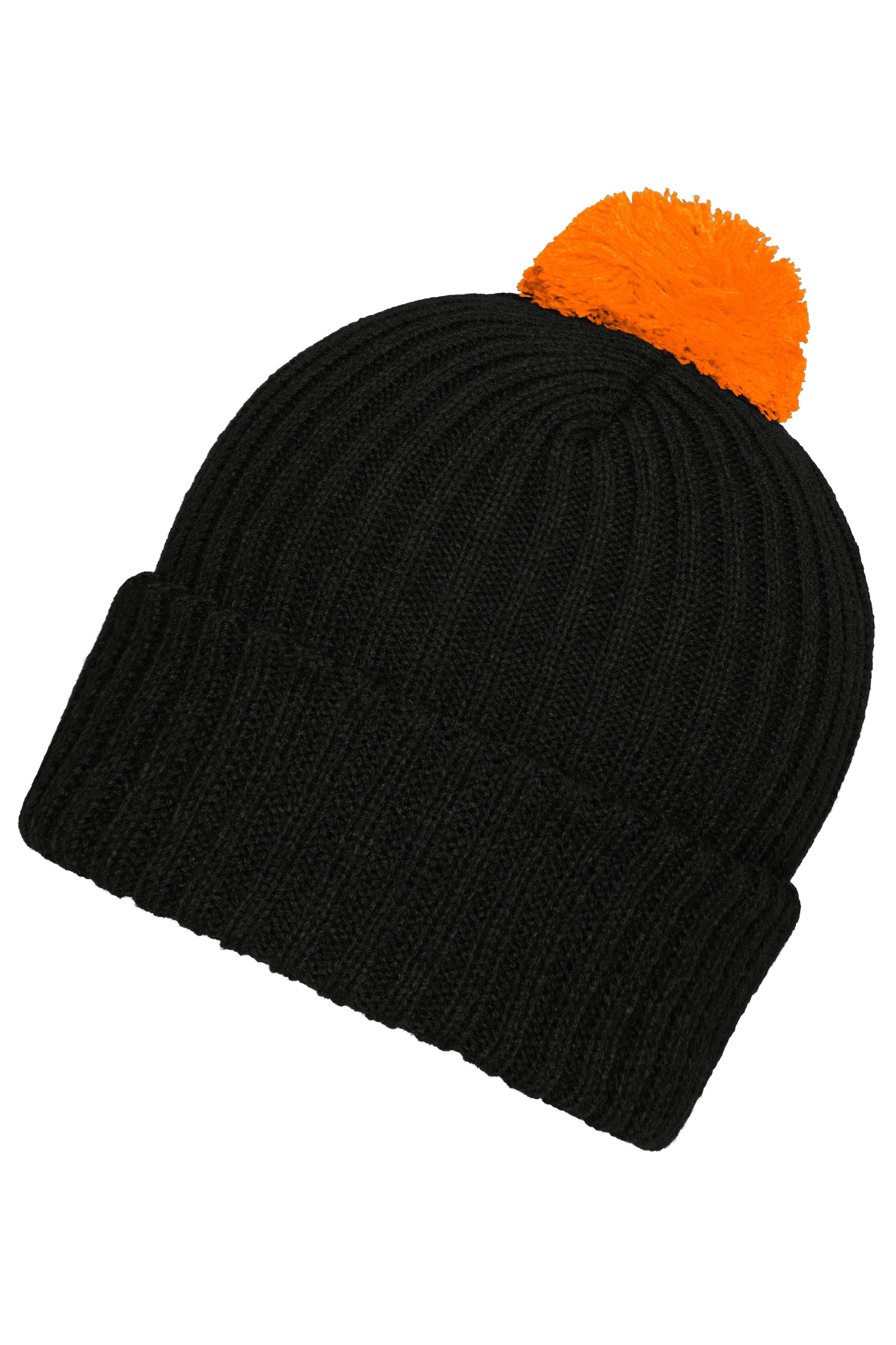 Knitted Cap with Pompon MB7540 Trendige Pomponmütze in vielen Farben
