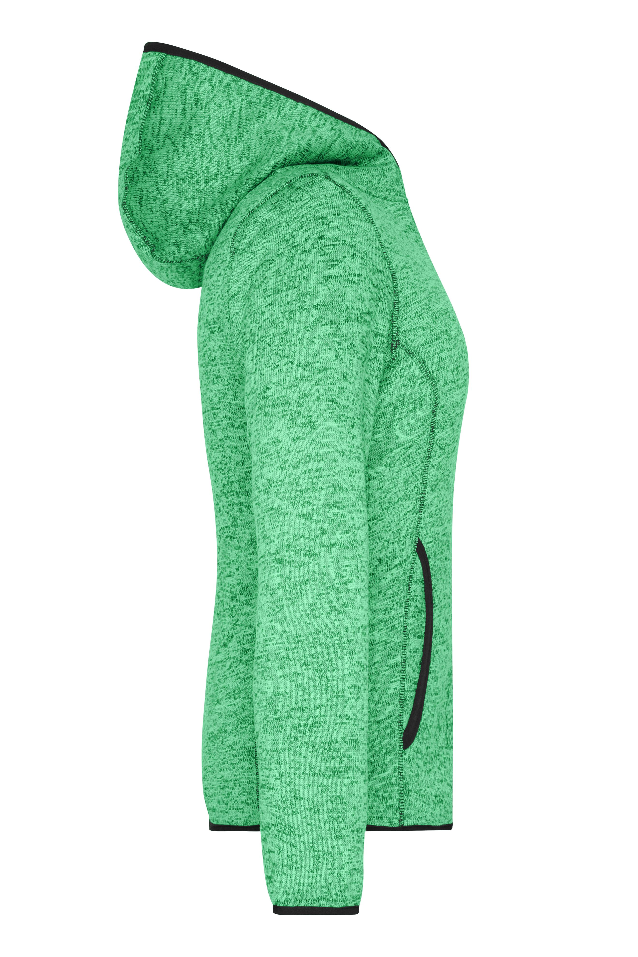 Ladies' Knitted Fleece Hoody JN588 Kapuzenjacke aus Strickfleece in Melangeoptik Ladies' Knitted Fleece Hoody JN588 Kapuzenjacke aus Strickfleece in Melangeoptik