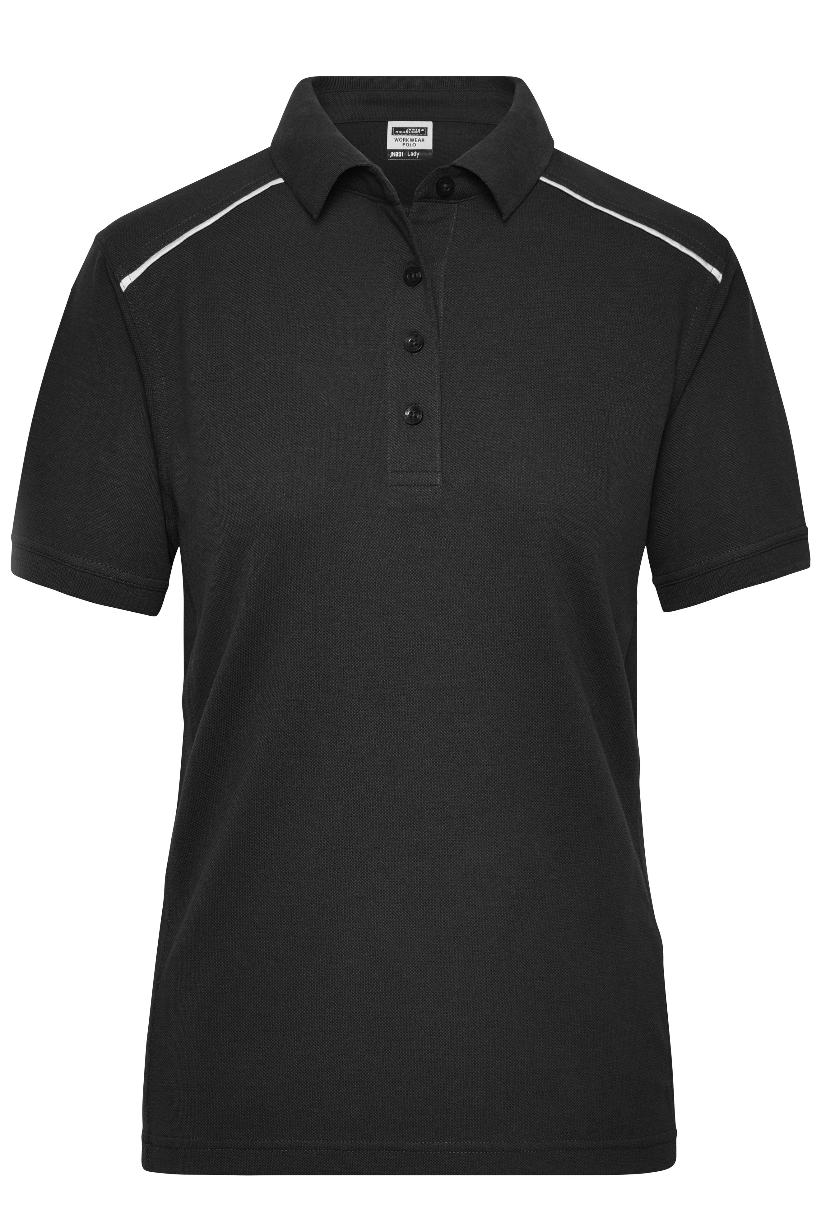 Ladies' Workwear Polo - SOLID - JN891 Strapazierfähiges und pflegeleichtes Polo mit Kontrastpaspel