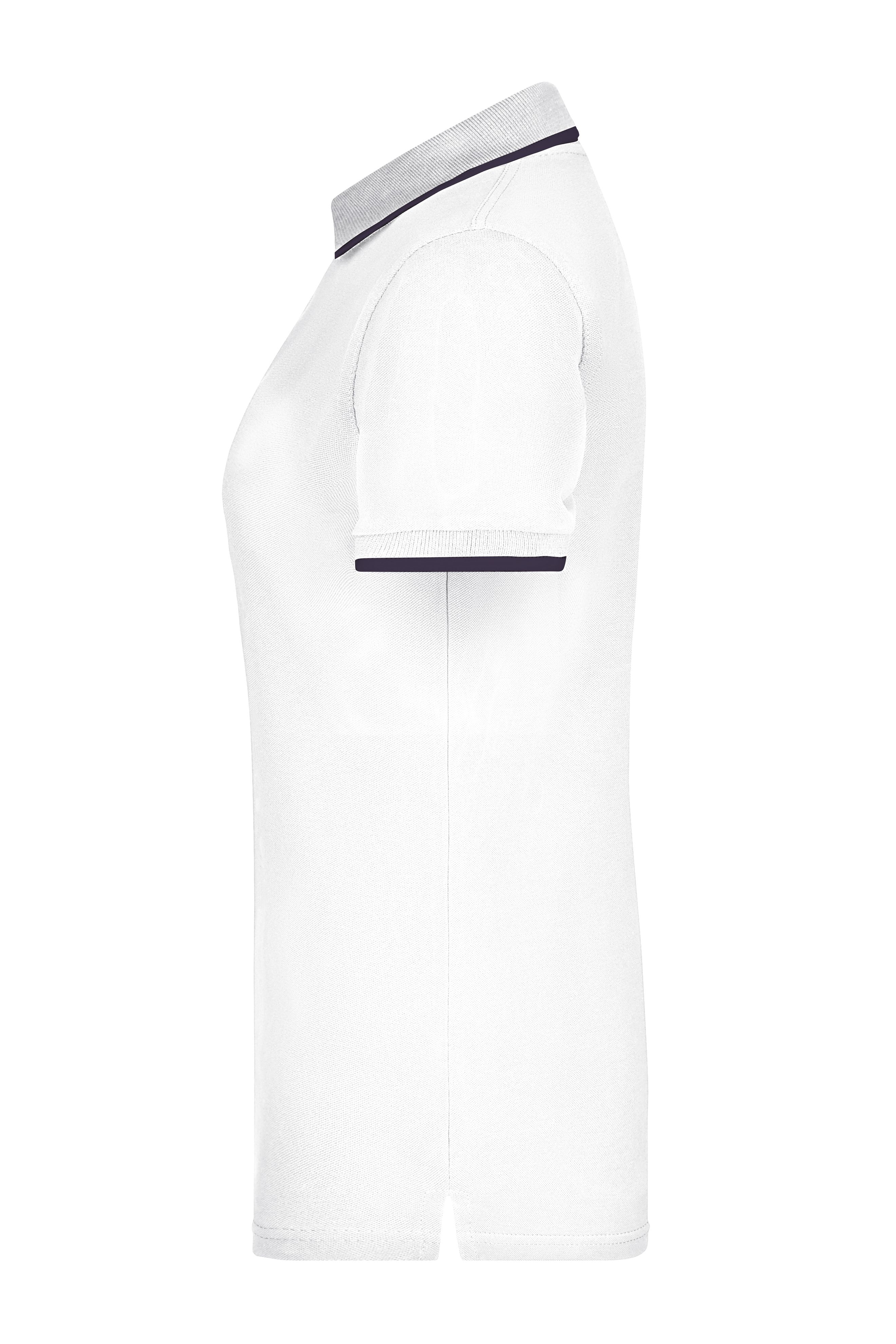 Ladies' Polo Tipping JN934 Hochwertiges Piqué-Polohemd mit Kontraststreifen