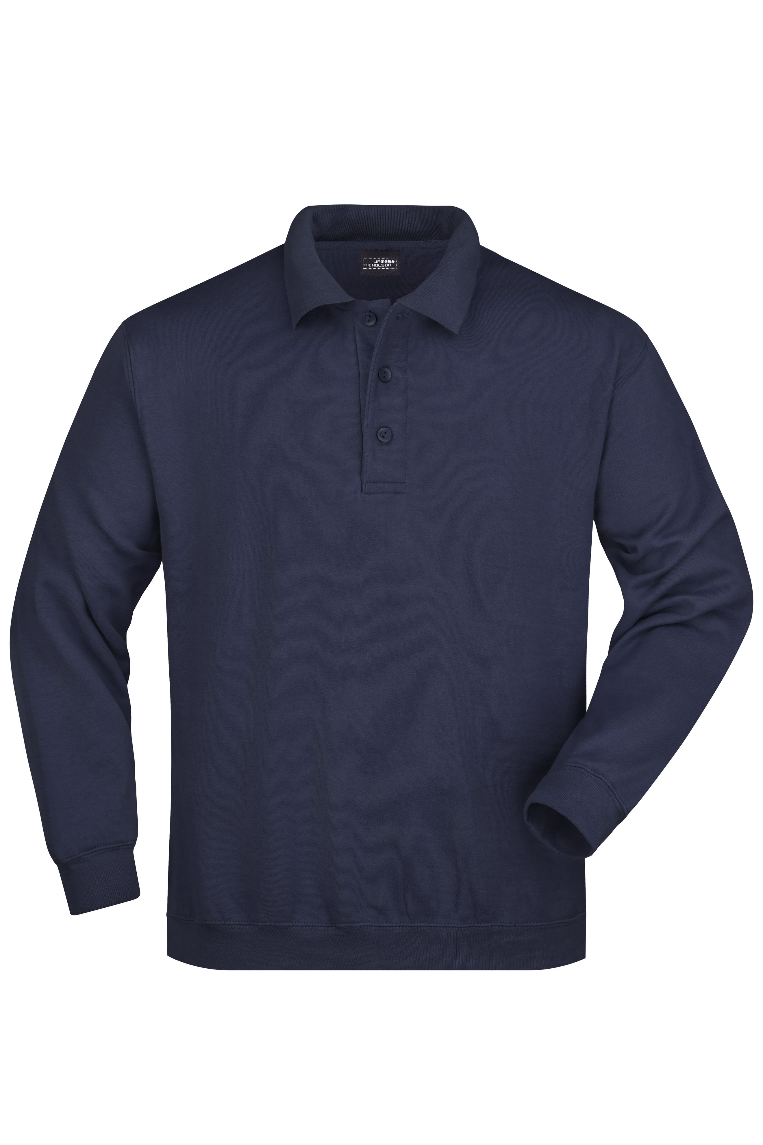 Polo-Sweat Heavy JN041 Klassisches Komfort Polo-Sweatshirt