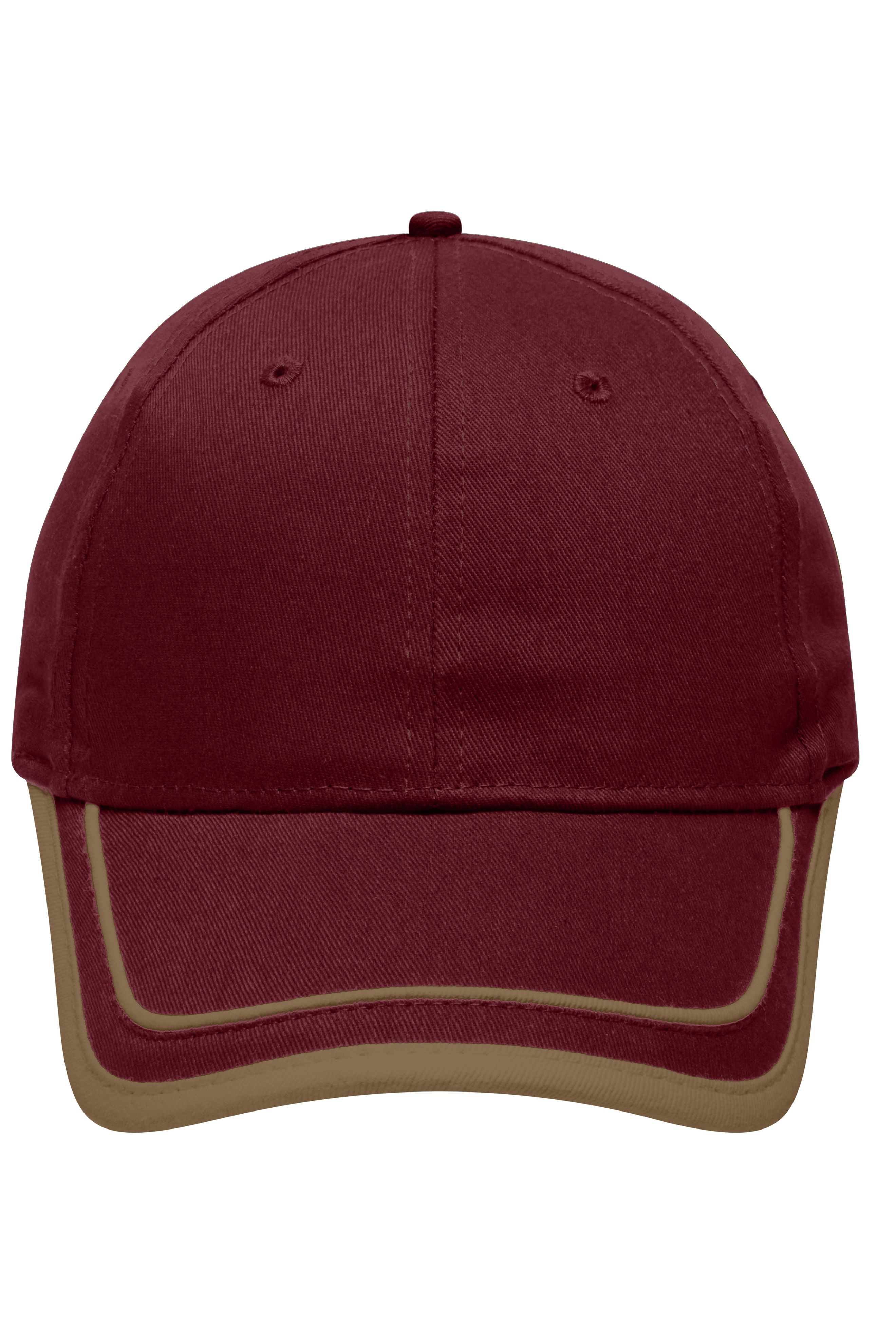 6 Panel Piping Cap MB6501 Brushed 6 Panel Cap