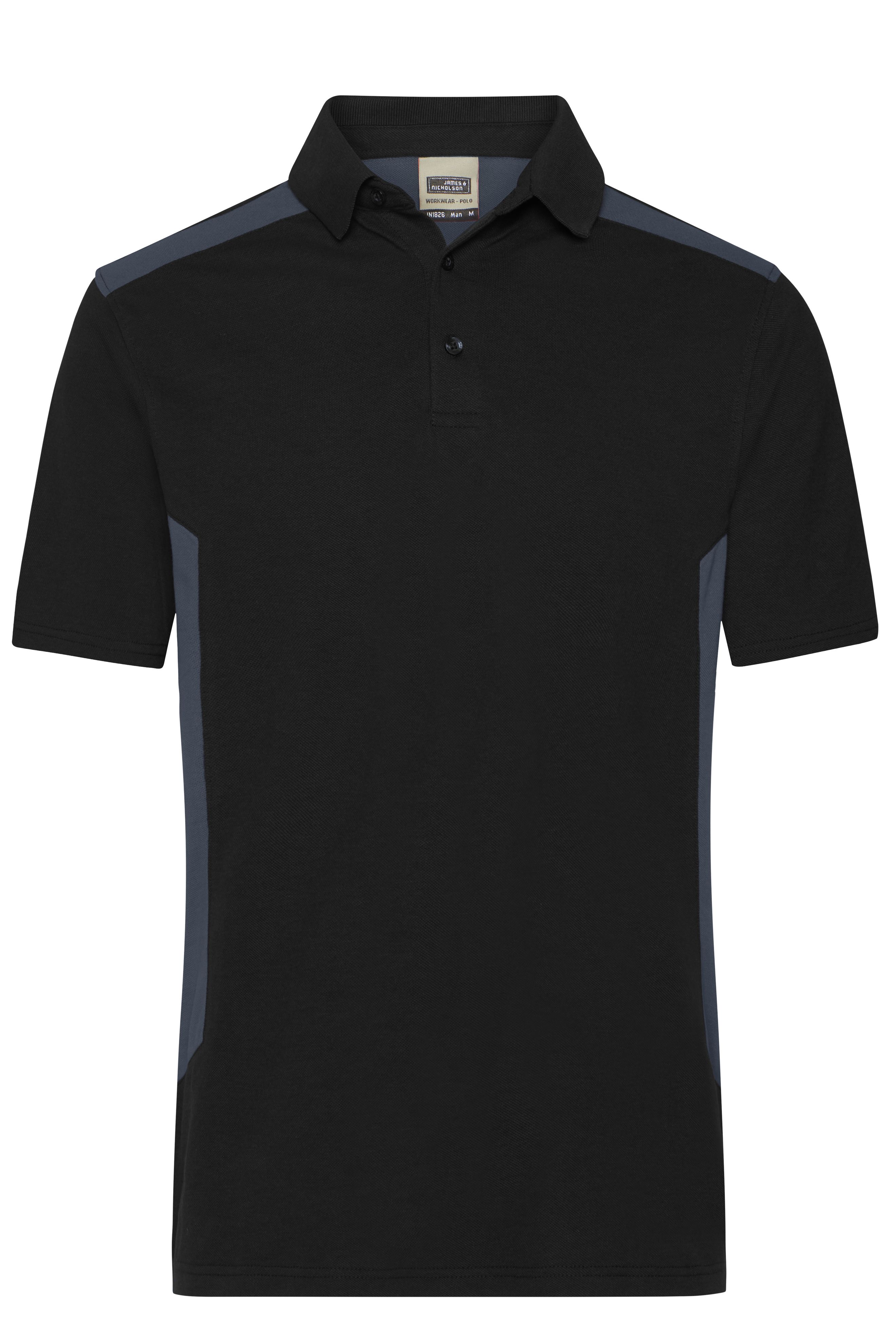 Men's Workwear Polo - STRONG - JN1826 Strapazierfähiges und pflegeleichtes Polo mit Kontrasteinsätzen