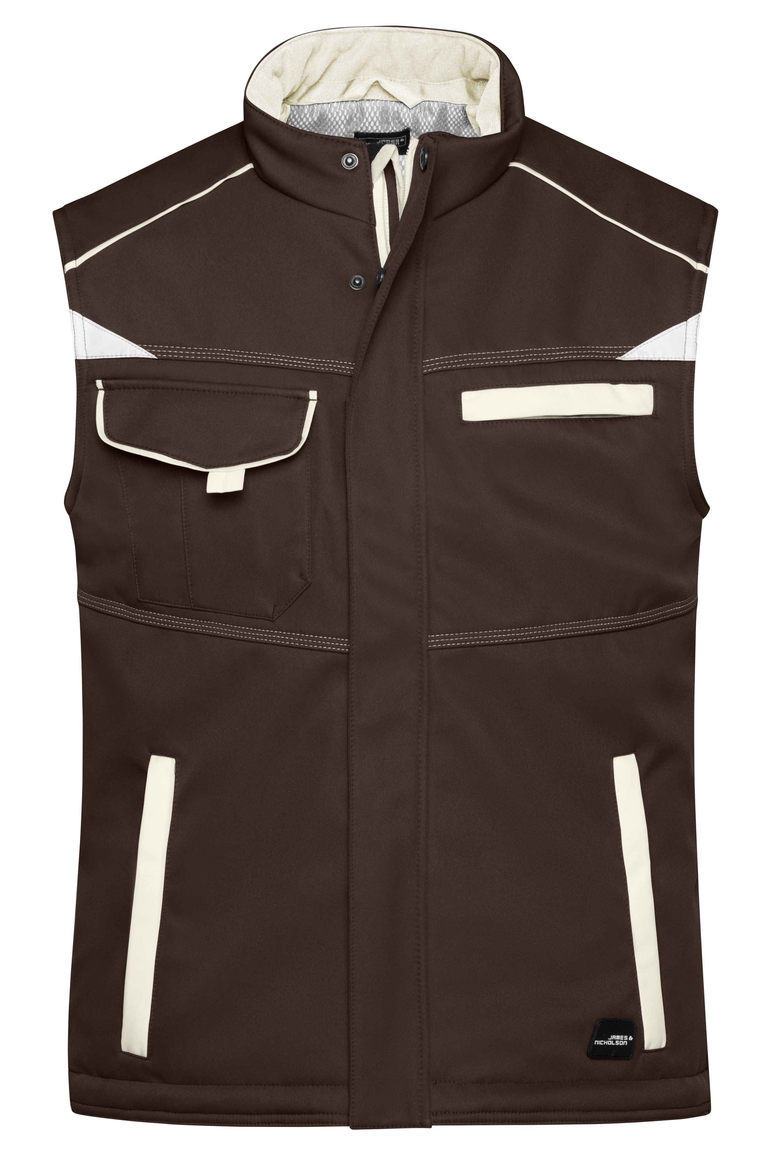 Workwear Softshell Padded Vest - COLOR - JN854 Funktionelle Softshell Weste mit warmem Innenfutter