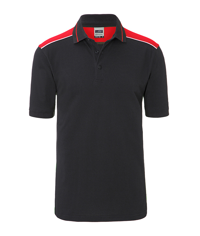 Men's Workwear Polo - COLOR - JN858 Pflegeleichtes und strapazierfähiges Polo mit Kontrasteinsätzen