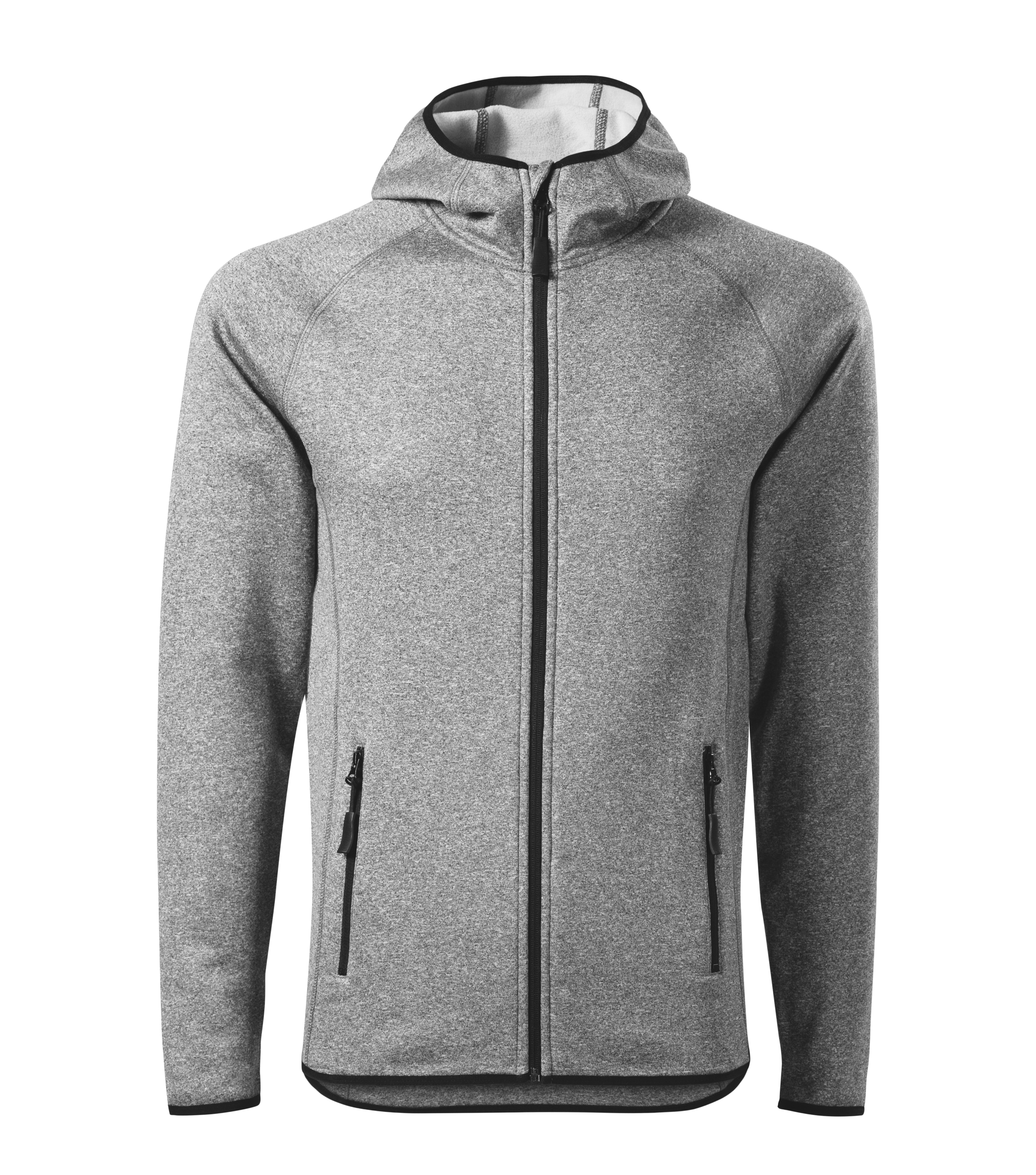 Stretch Fleecejacke Herren - DIRECT417 - ideal für Sport- und Bewegungsaktivitäten  und Kapuze mit Kinnschutz - Kapuzenjacke Herren für Männer und Outdoor 